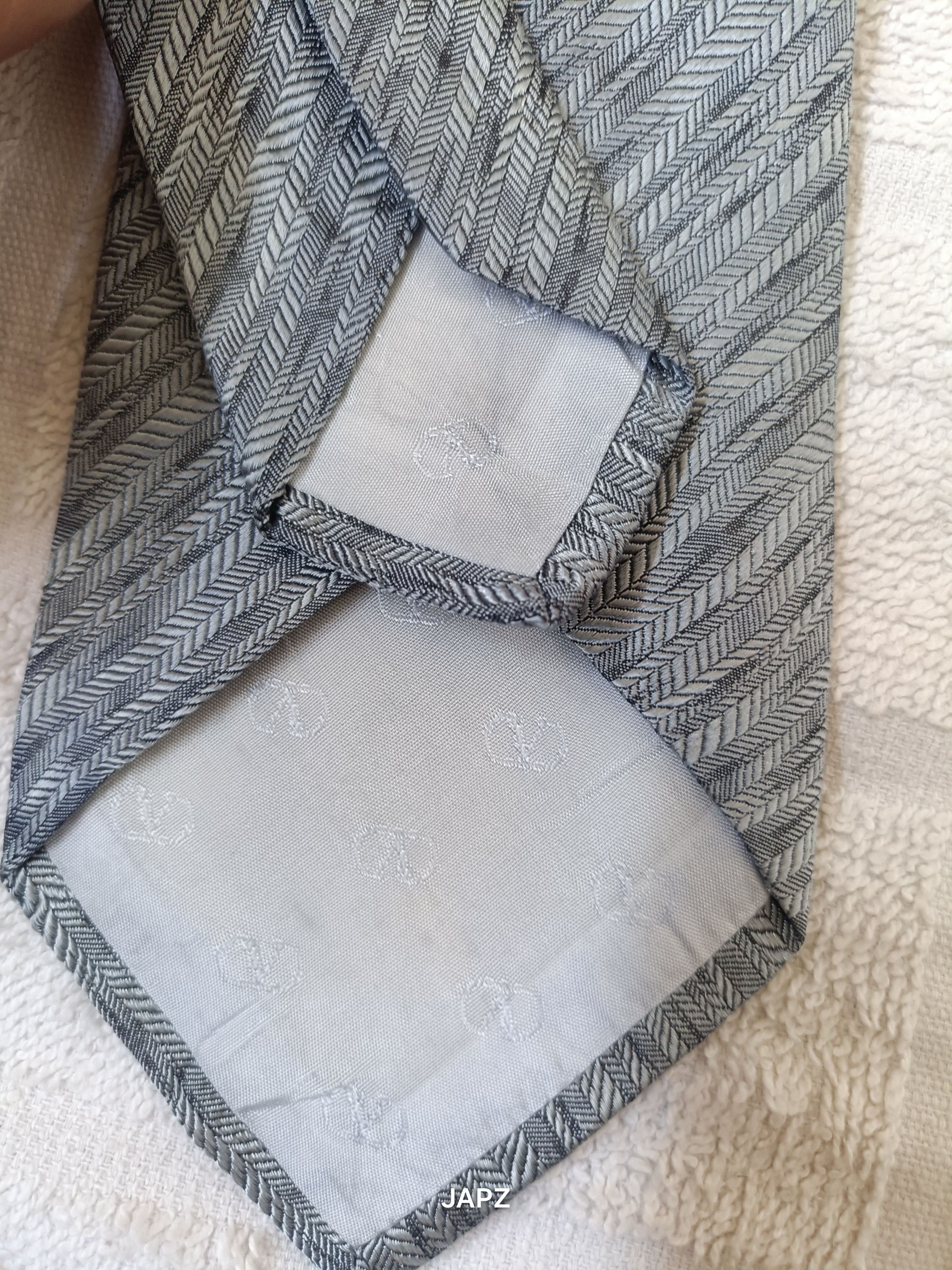 Valentino Vintage Valentino jacquard herringbone silk tie Size ONE SIZE - 4 Thumbnail