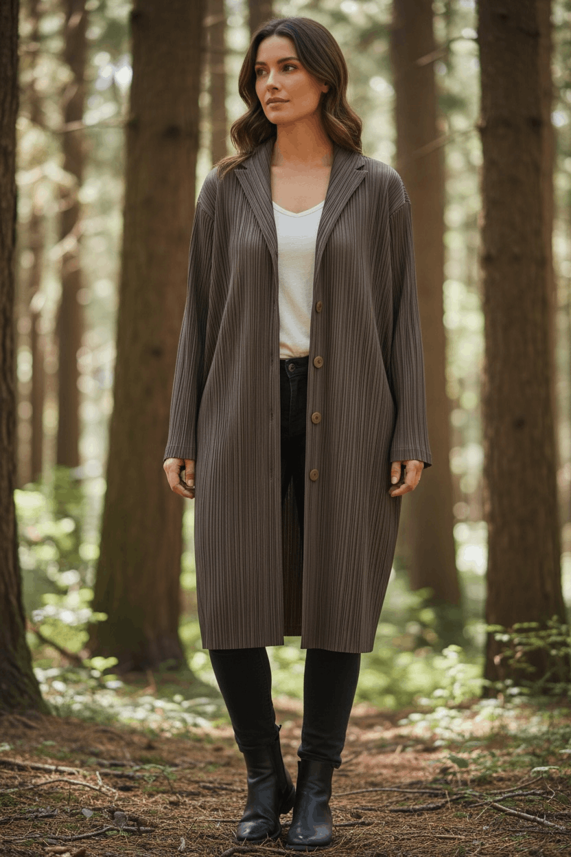 Pleats Please Issey Miyake Pleats Please Issey Miyake Button Front Pleated Cardigan Size M / US 6-8 / IT 42-44 - 1 Thumbnail