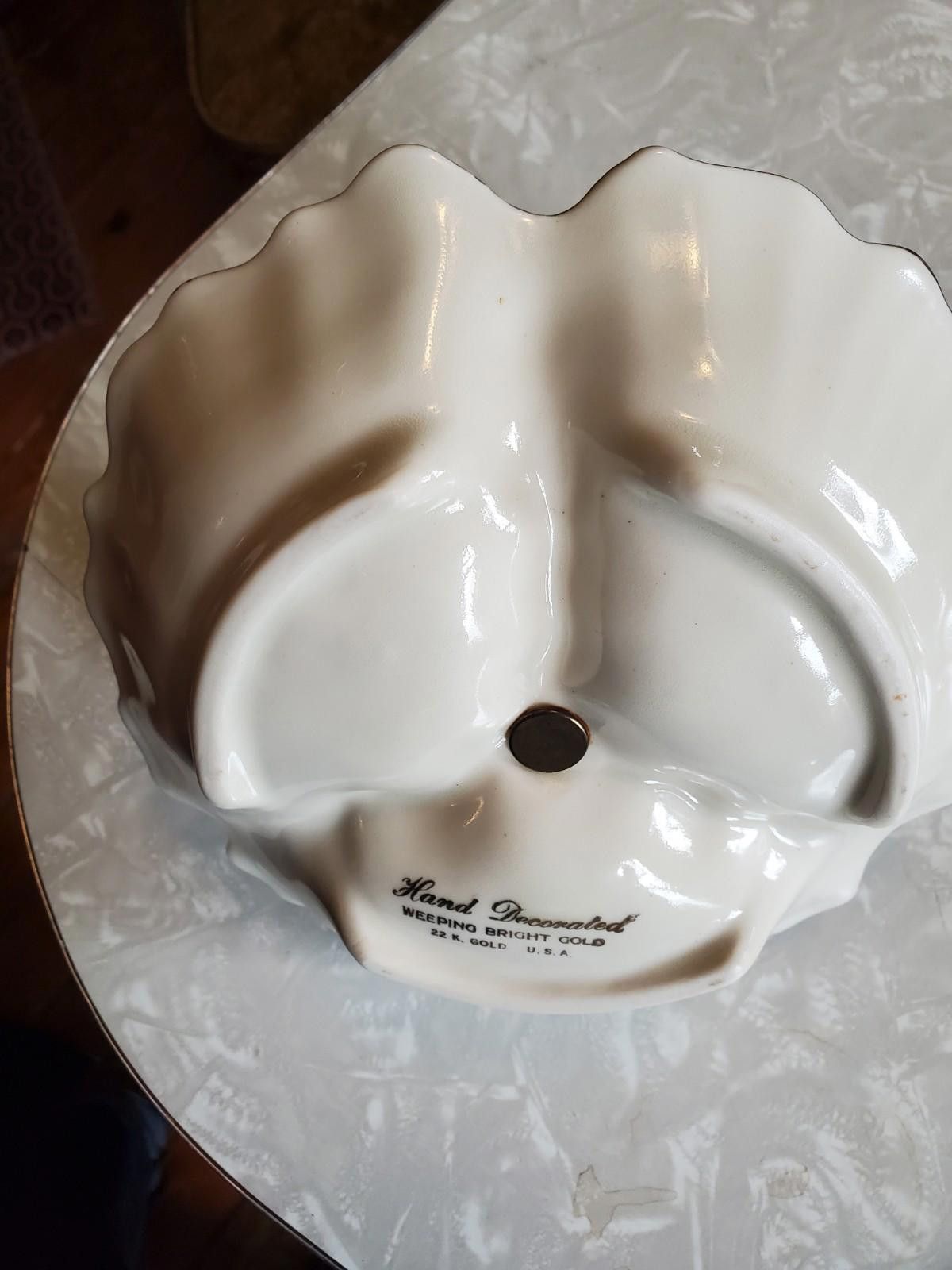 The Unbranded Brand Vintage Weeping Bright 22K Gold Divided Handled Dish MCM Size ONE SIZE - 7 Thumbnail