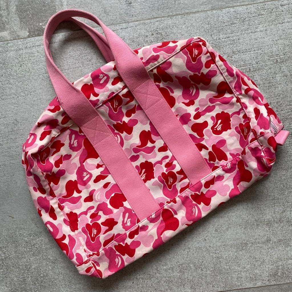 Bape 2001 OG A Bathing Ape BAPE Pink ABC Camo Duffle Bag Nigo Era Grailed