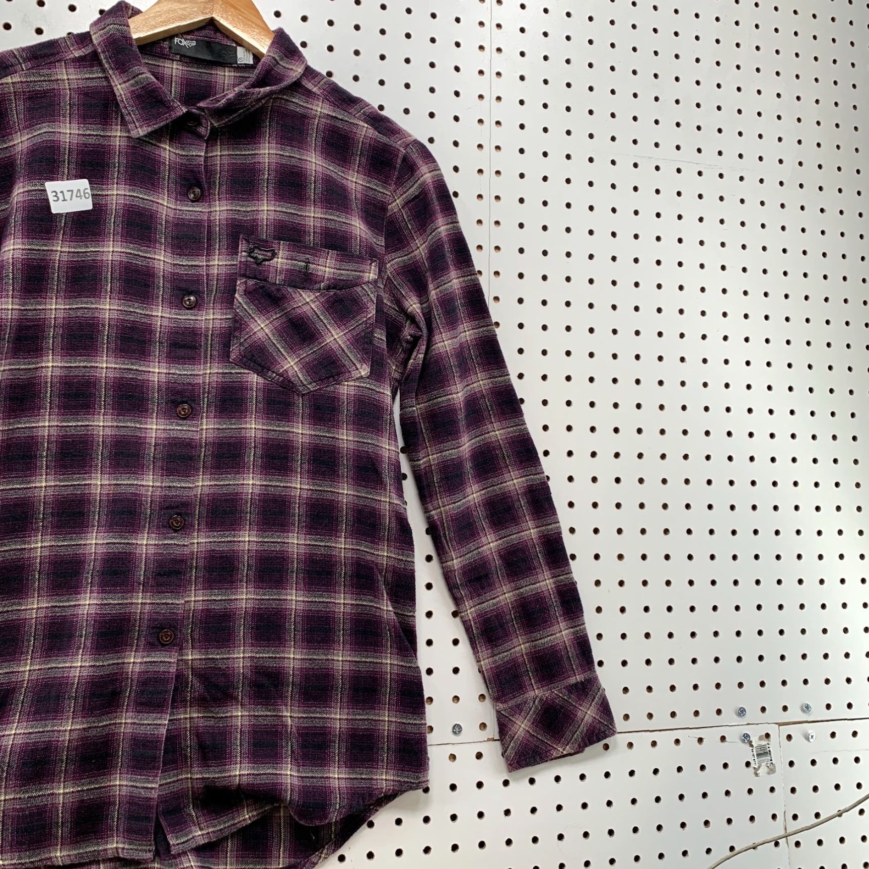 Fox Racing FOX Racing Flannel Button Shirt Mens XS Purple Plaid I DONT CARE 20x27.5 Size US XS / EU 42 / 0 - 5 Thumbnail