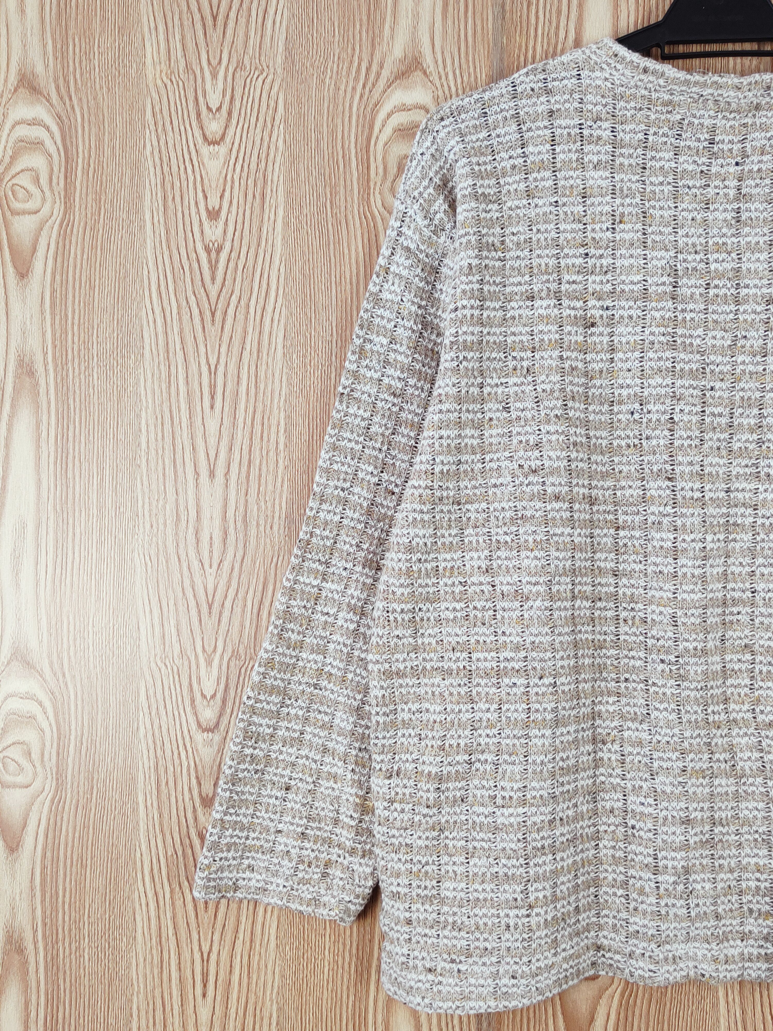Homespun Knitwear × Japanese Brand × Vintage Tumkur Brown Mesh Net Knitwear vintage #W821 Size US M / EU 48-50 / 2 - 8 Thumbnail