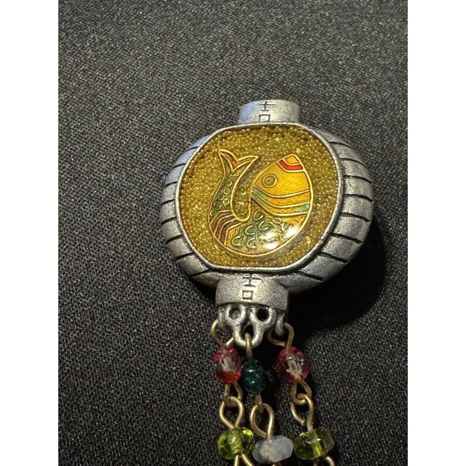 Chicos Chico's Koi Fish Rhinestone Signed Brooch Size ONE SIZE - 2 Thumbnail