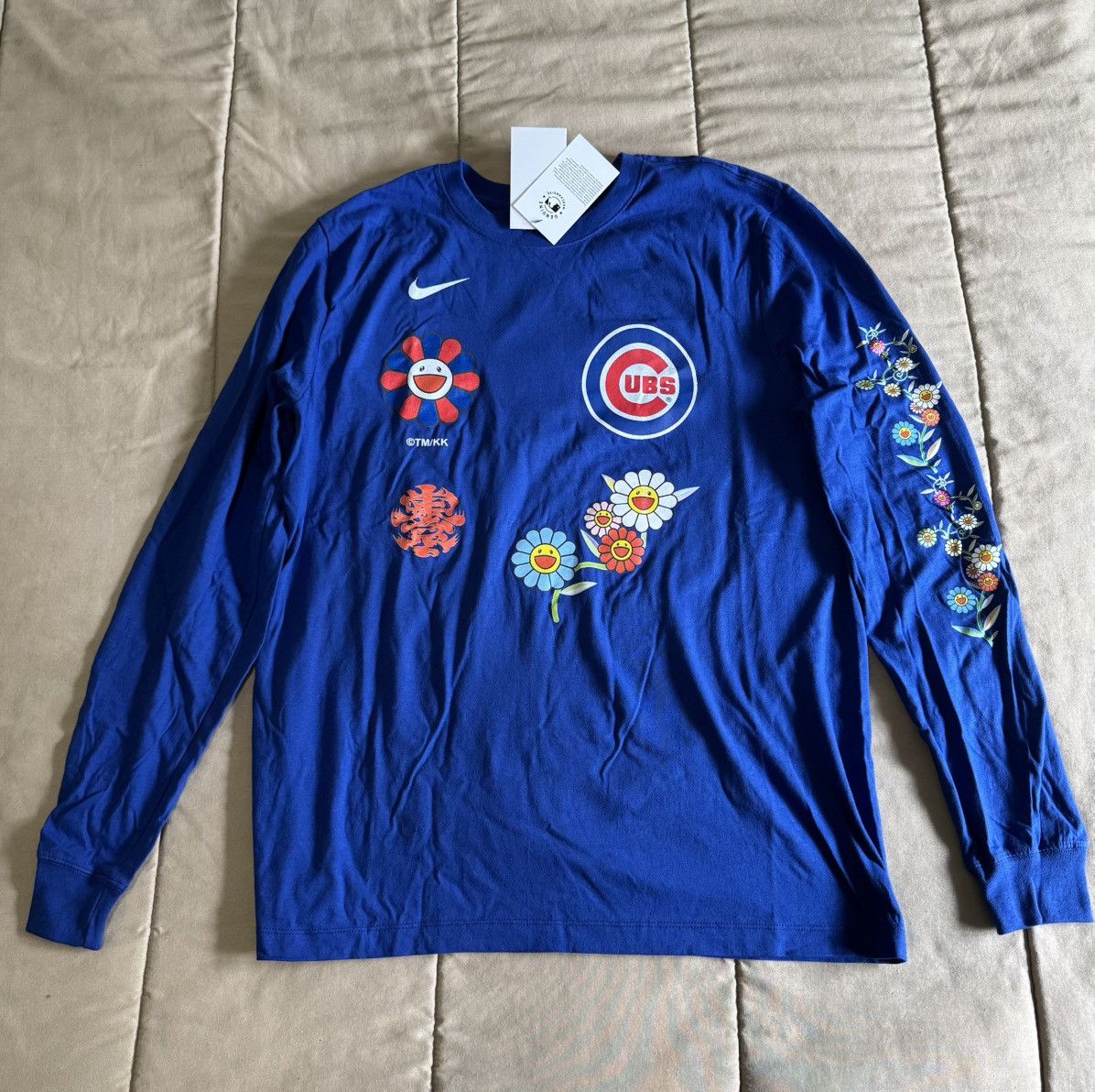 Nike Takashi Murakami Dodgers ナイキ 村上隆 ドジャース ロンT NIKE ドジャース×村上隆 MLB東京シリーズ コラボ Tシャツ ブルー