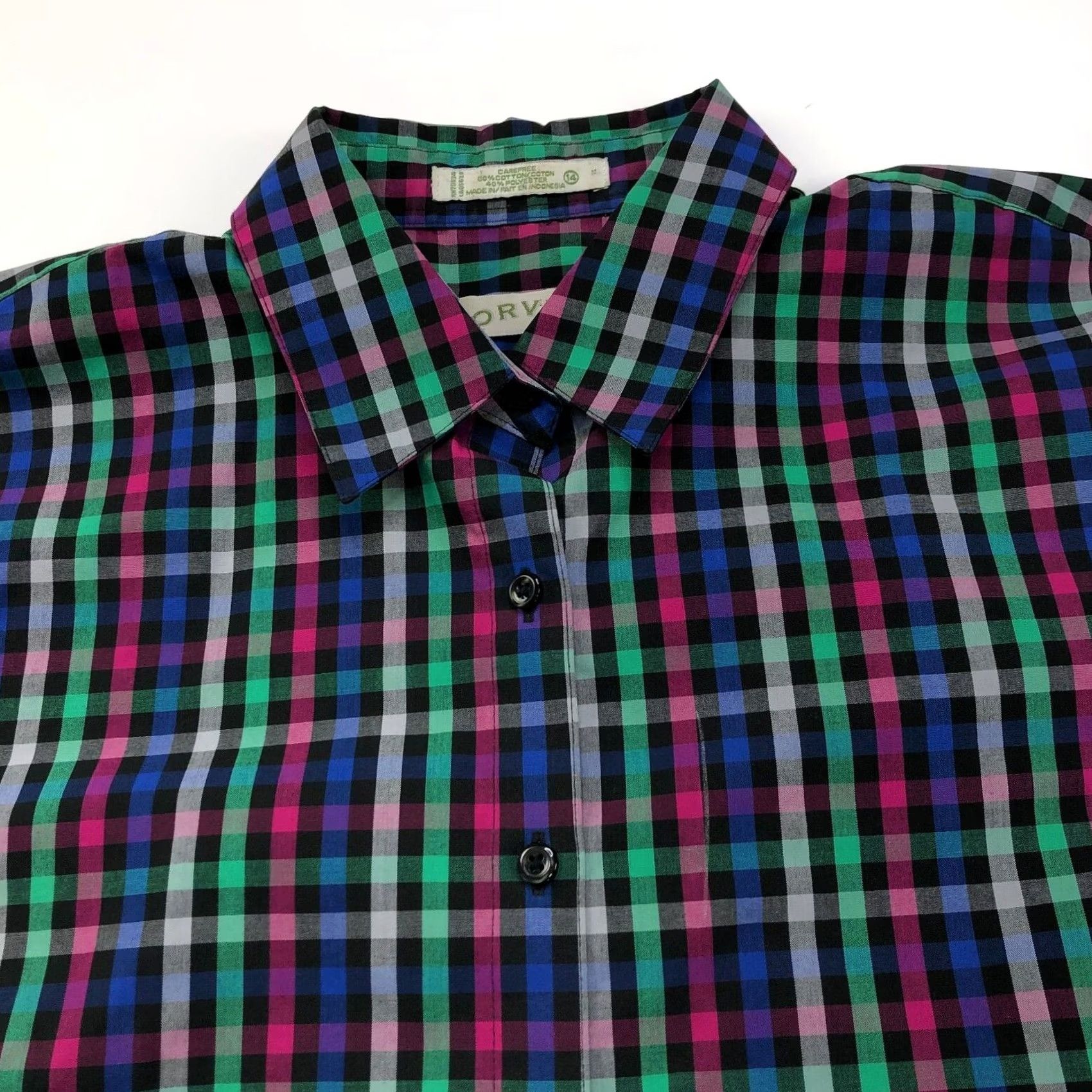 Orvis Orvis Shirt Women's 14 Plaid 100% Cotton Long Sleeve Button Check Women Size XL / US 12-14 / IT 48-50 - 2 Thumbnail