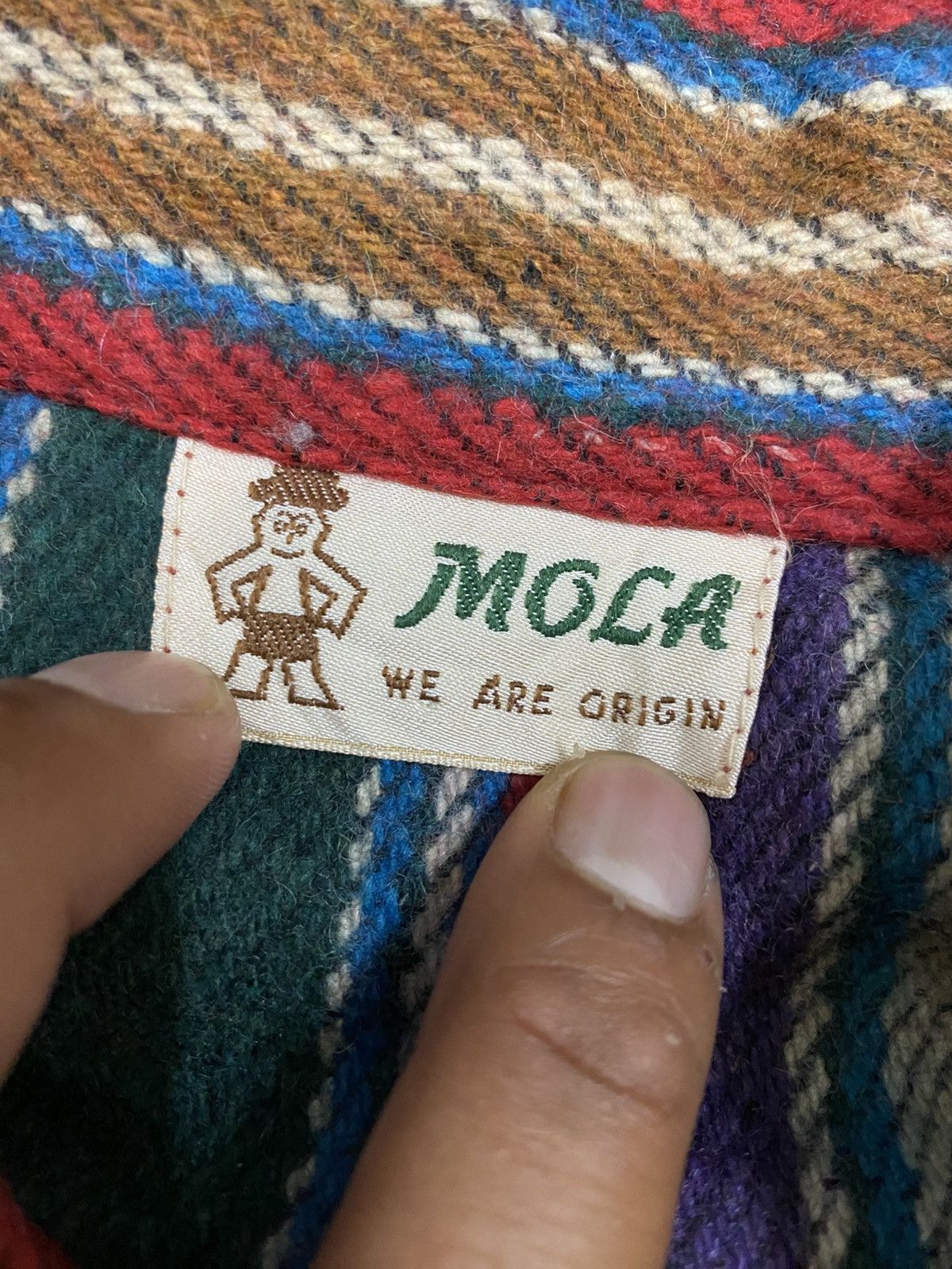 Japanese Brand Vtg Mola Wool Jacket Multicolour Button Up Size US S / EU 44-46 / 1 - 10 Thumbnail