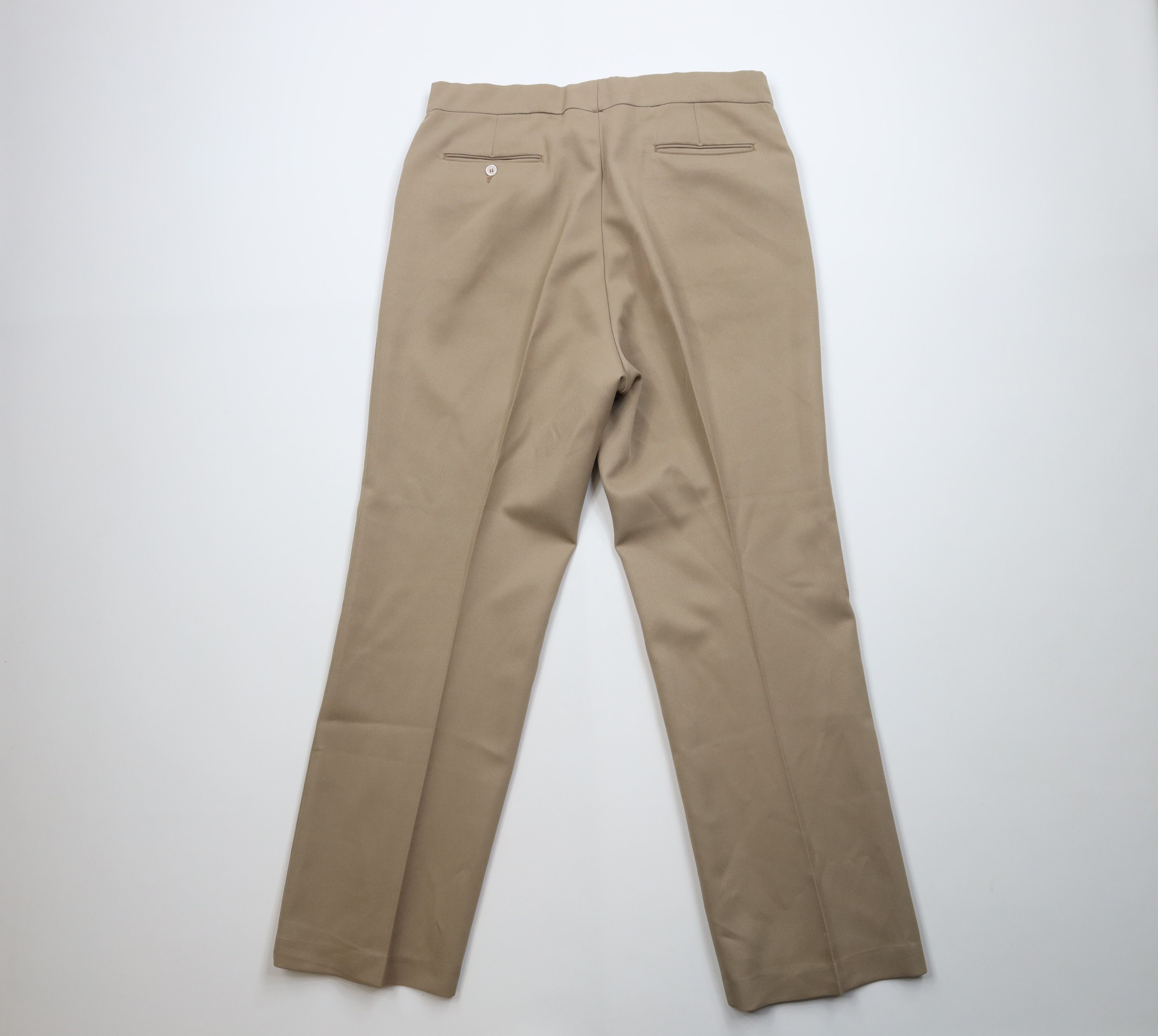 Vintage Vintage 70s Streetwear Knit Wide Leg Chino Pants Beige USA Size US 34 / EU 50 - 9 Thumbnail