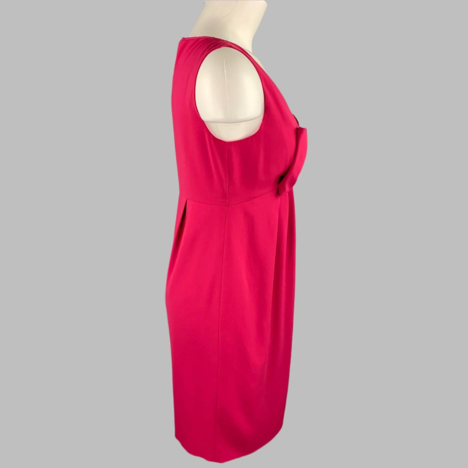 Moschino MOSCHINO Pink Fuchsia Polyester Empire Waist Cocktail Dress Size M / US 6-8 / IT 42-44 - 2 Thumbnail