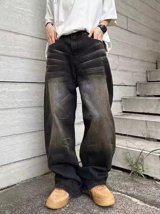 Japanese Brand VIBE Street hip hop ripple texture retro straight jeans Size US 34 / EU 50 - 6 Thumbnail