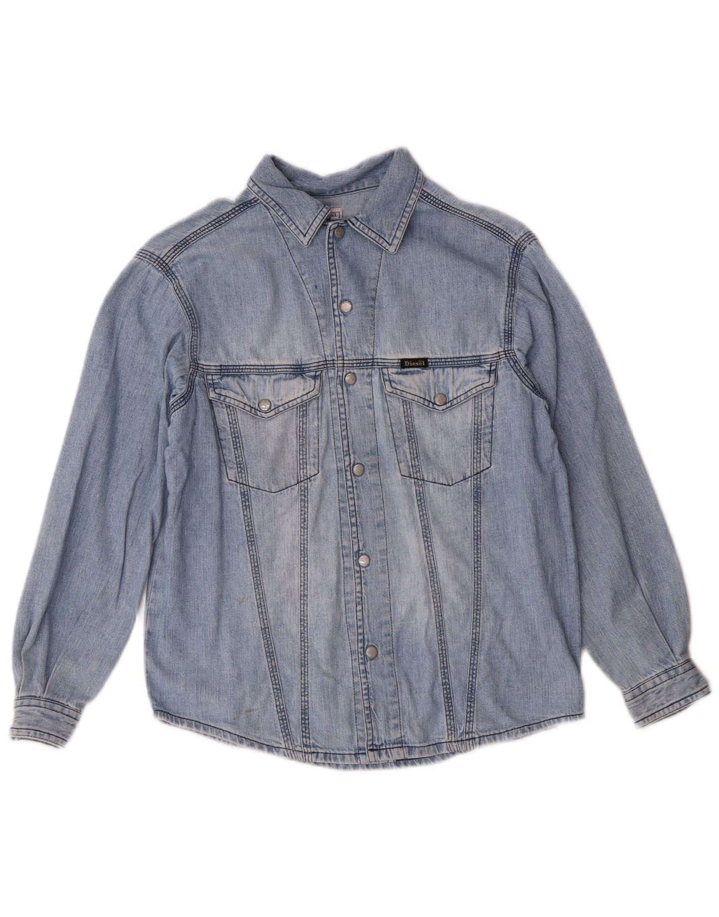 Diesel Boys Denim Shirt 9-10 Years Blue Cotton Size M / US 6-8 / IT 42-44 - 1 Thumbnail