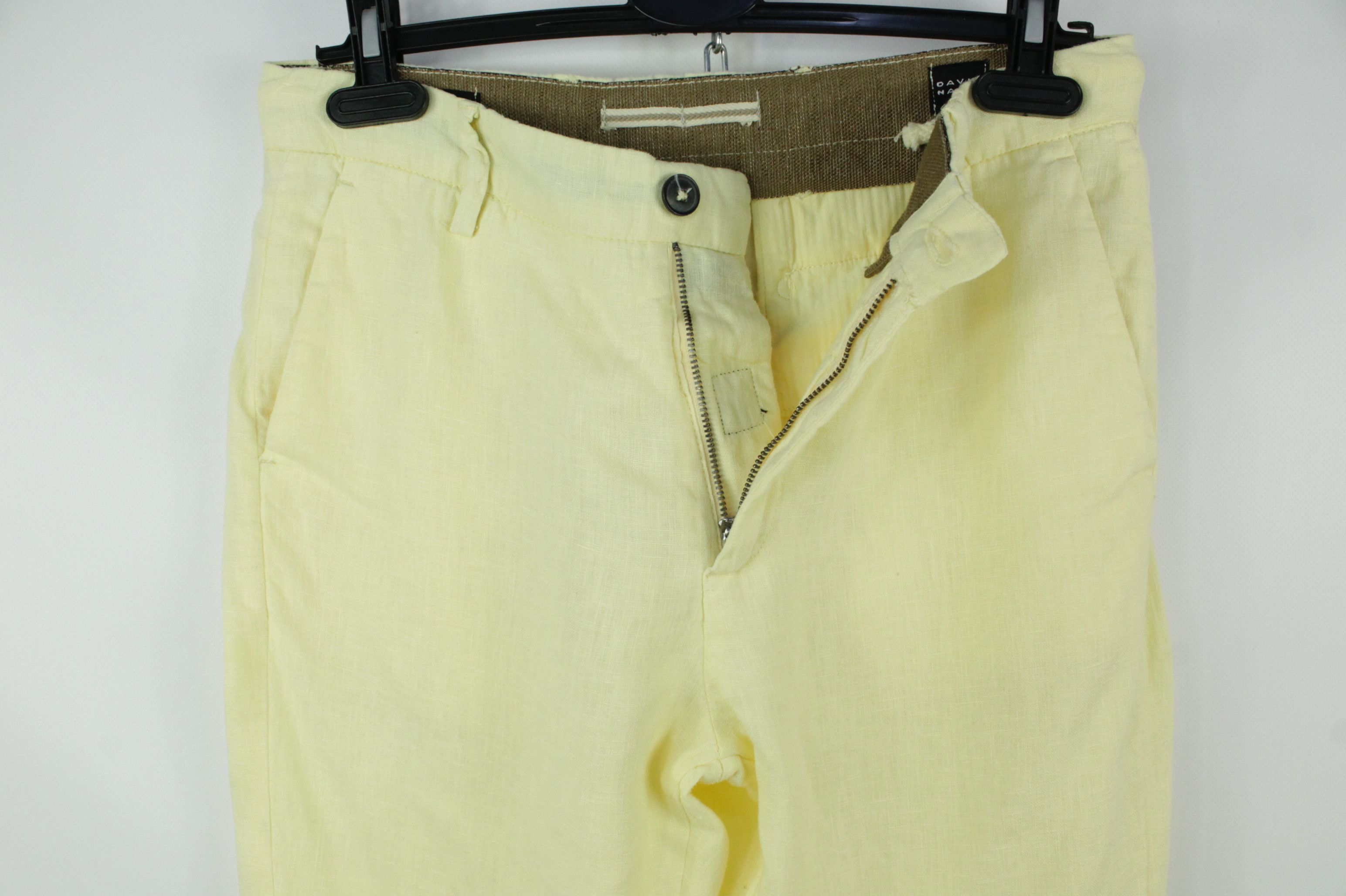DAVID NAMAN David Naman Yellow Linen Casual Trousers Pants Men's Size US 28 / EU 44 - 2 Thumbnail