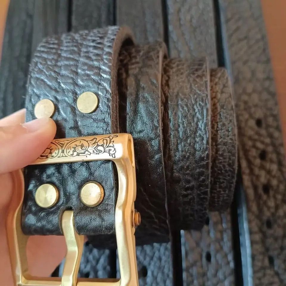 Japanese Brand × Leather Customised handmade leather 5 holes (3.8cm) Size 32 - 2 Thumbnail