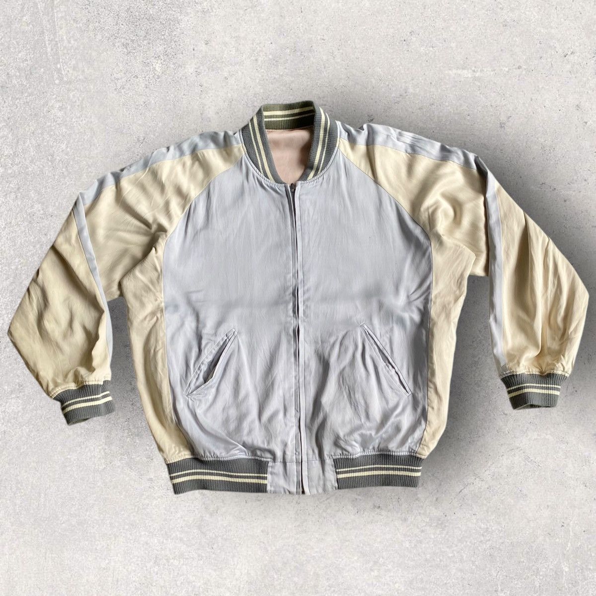 Lad Musician Rayon Blend Reversible Oversized Bomber Jacket Size US S / EU 44-46 / 1 - 1 Thumbnail