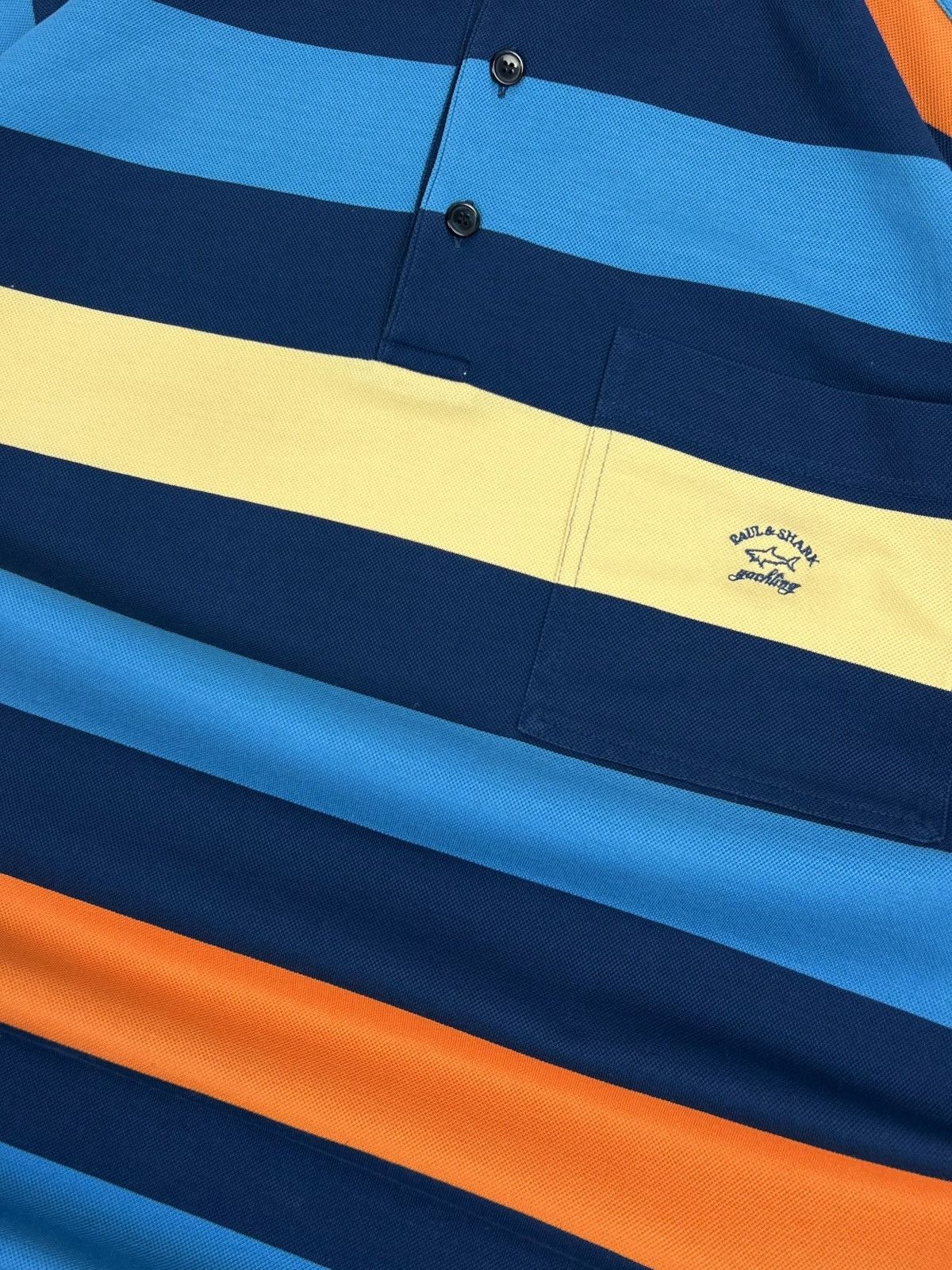 Paul & Shark Paul Shark Multicolor Striped Polo Shirt Size L Old Money Size US L / EU 52-54 / 3 - 6 Thumbnail