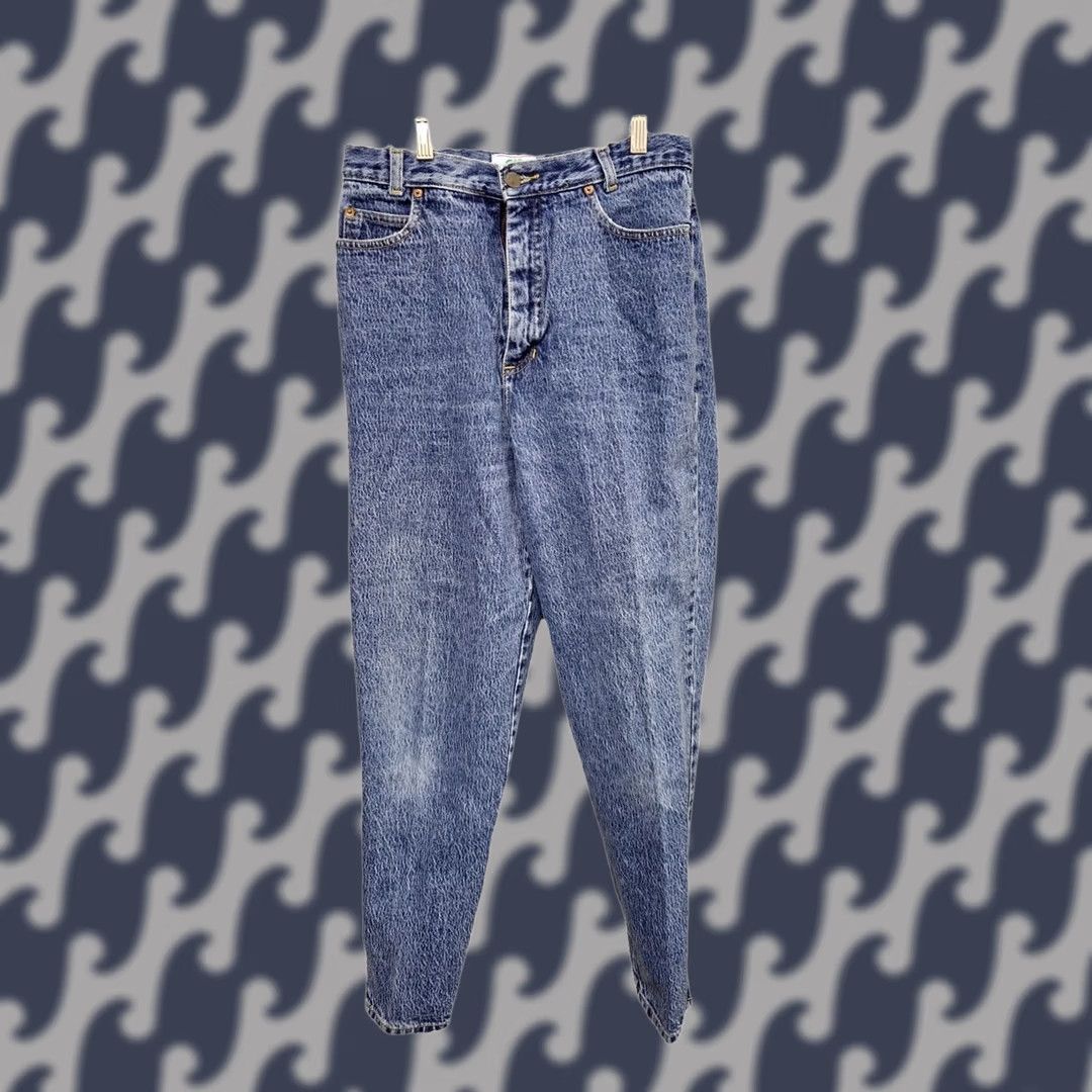 Vintage VINTAGE Palmetto High Waist Mom Jeans Blue Denim Acid Wash Tapered Leg Women’s Size 13 Size 34" / US 12 / IT 48 - 1 Thumbnail