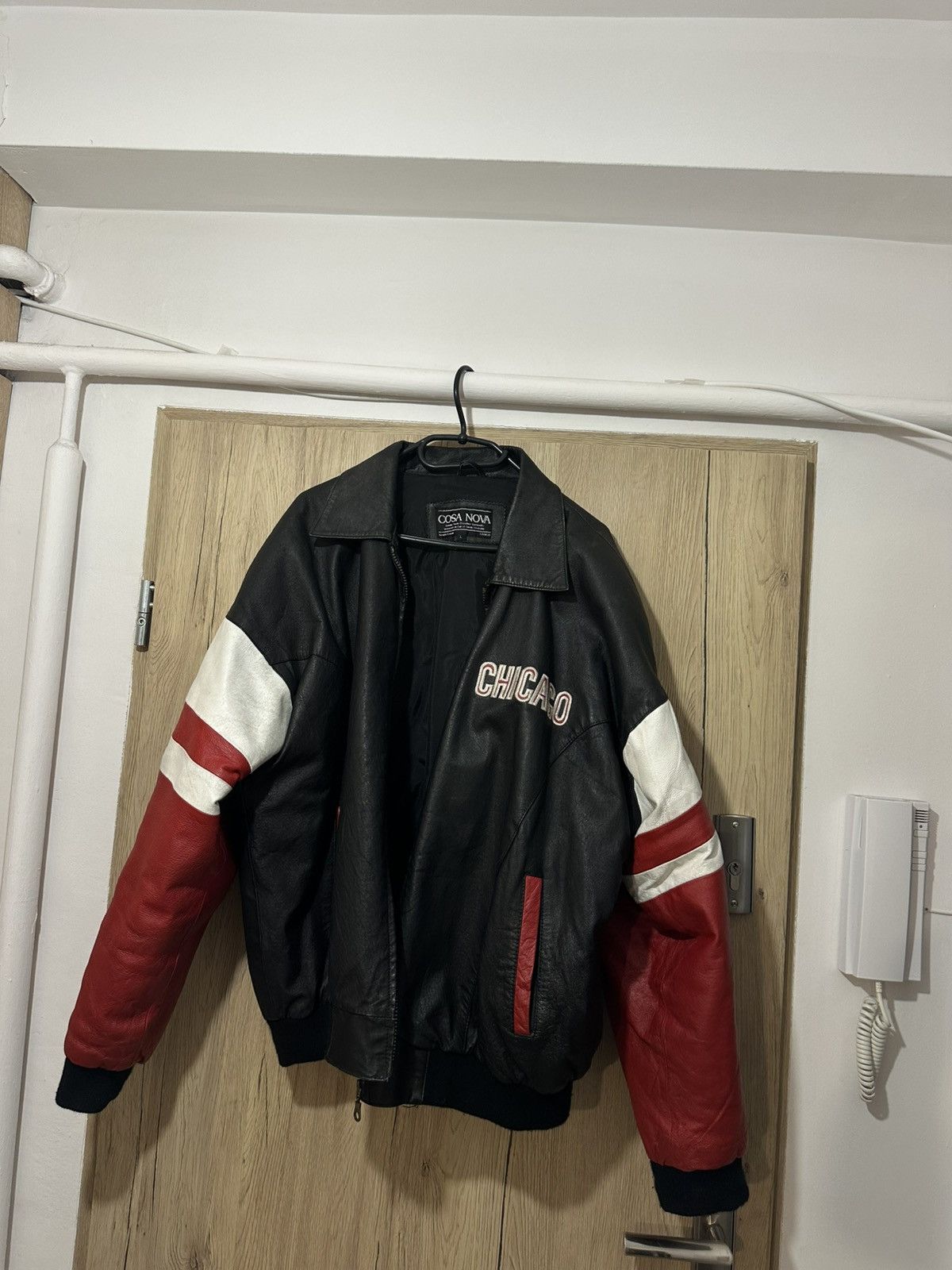 Genuine Leather Boxy leather jacket made in the USA, Chicago. Classic Size US L / EU 52-54 / 3 - 3 Thumbnail