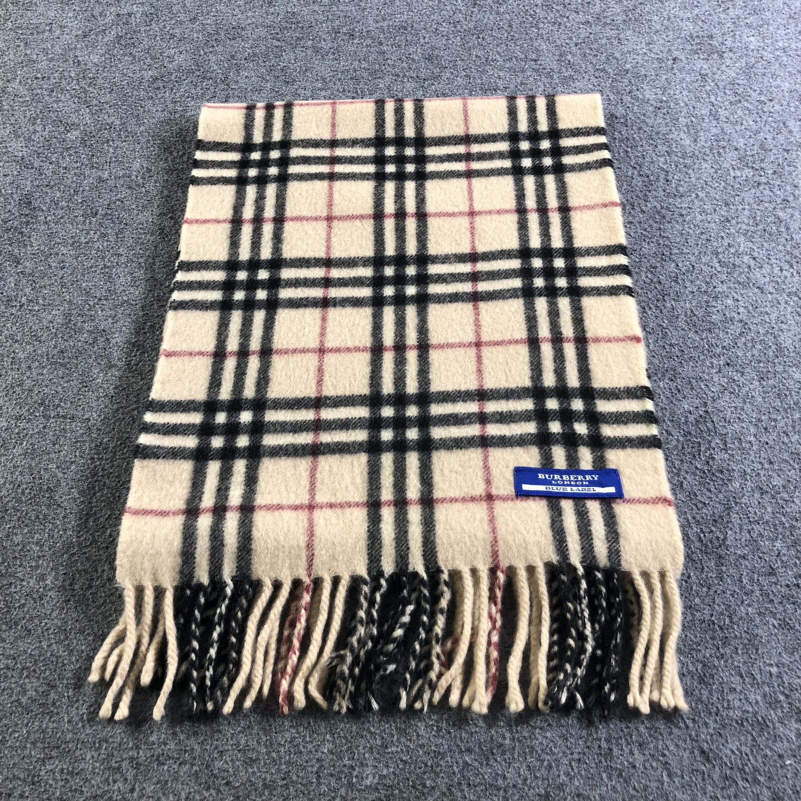 Burberry Burberrys Nova Check Angora Scarf Muffler Neckwear V2493 Size ONE SIZE - 2 Thumbnail