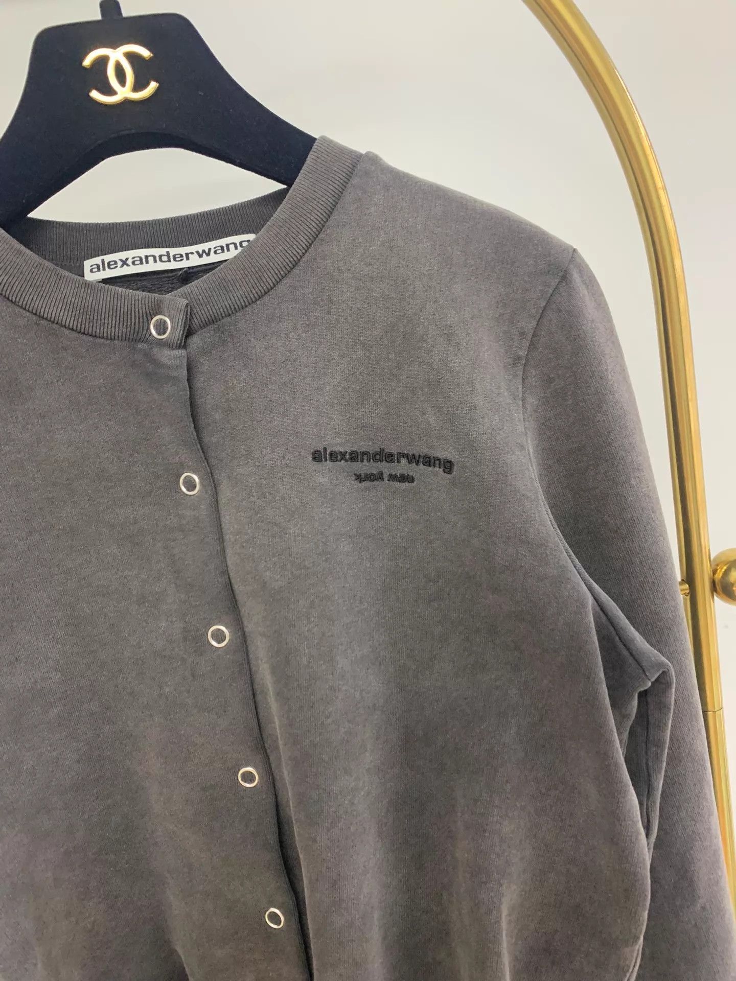 Alexander Wang Alexander Wang gray letter jacket Size S Size S / US 4 / IT 40 - 2 Thumbnail