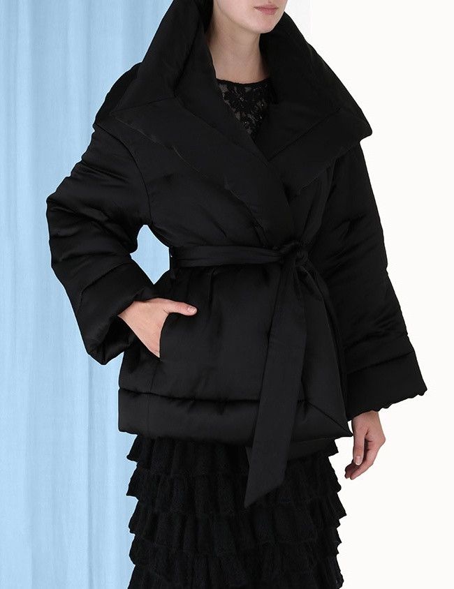 Zimmermann oc11z0225 Luminosity Satin Wadded Jacket in Black Size M / US 6-8 / IT 42-44 - 6 Thumbnail