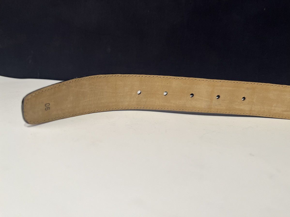 Vintage erreghé genuine crocodile leather belt Italian red DS 70’s Size 34 - 5 Thumbnail
