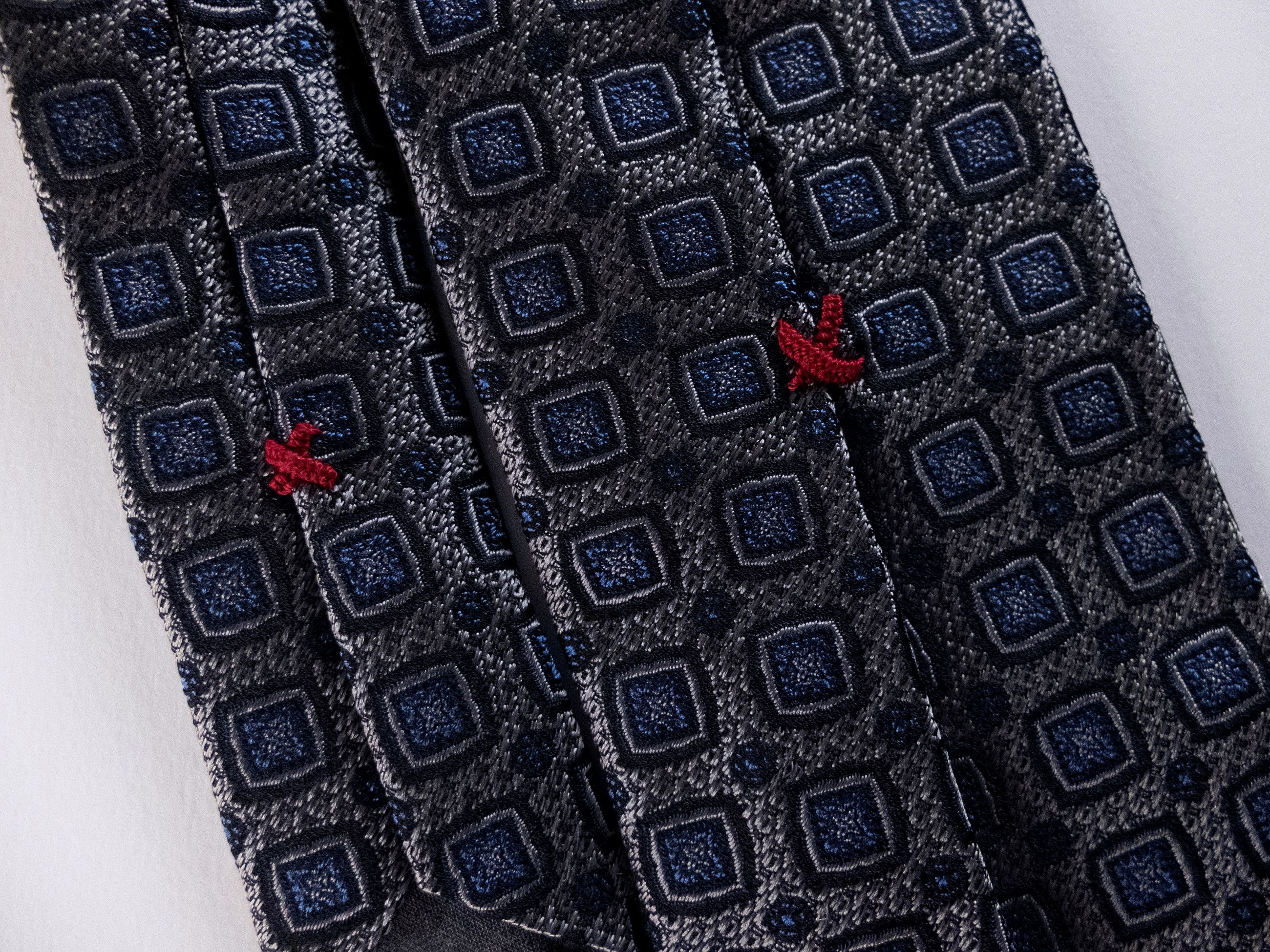 Brunello Cucinelli BRUNELLO CUCINELLI gray square motif silk tie Italy Size ONE SIZE - 5 Thumbnail