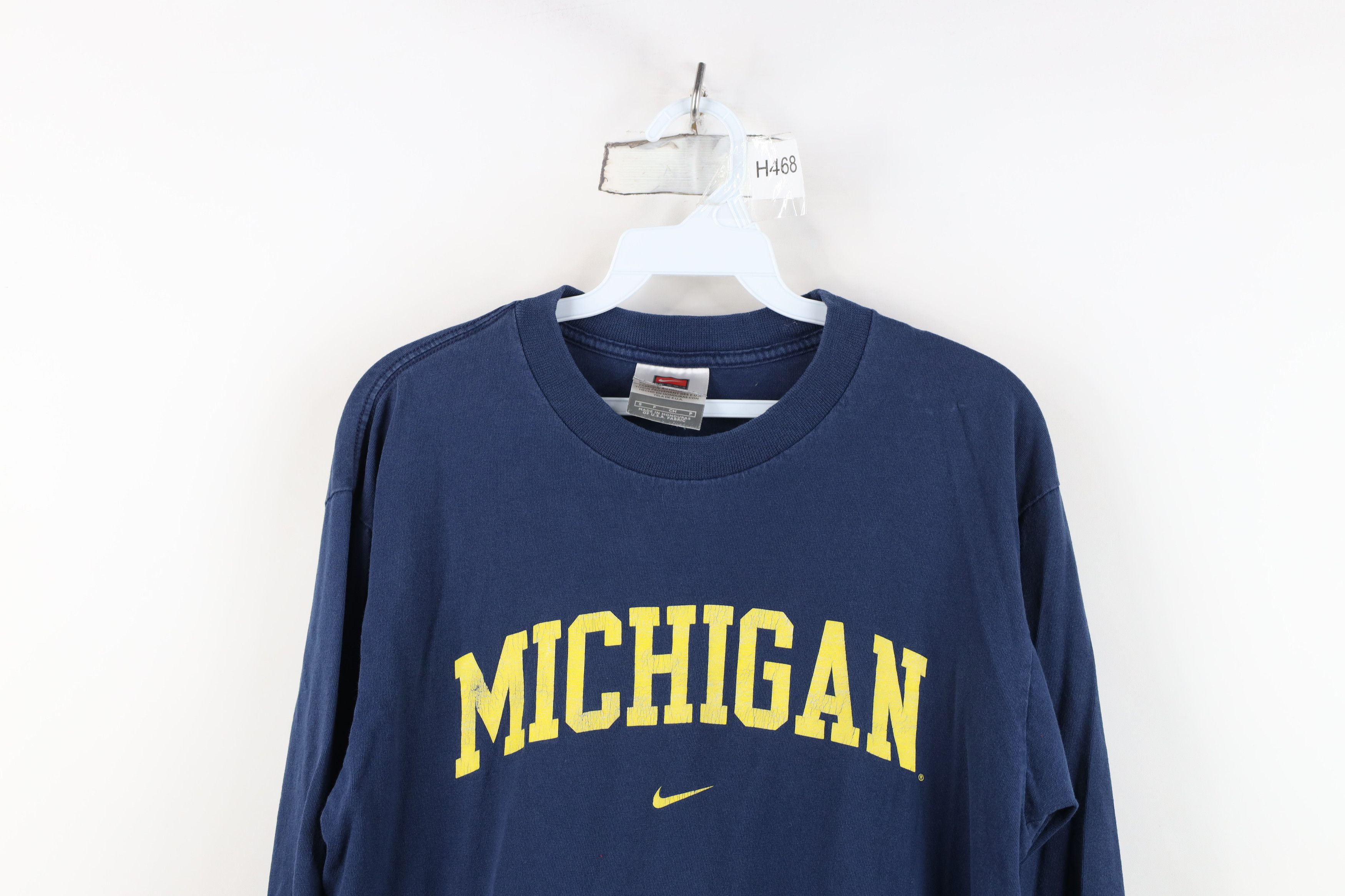 Nike Vintage Nike Swoosh University of Michigan T-Shirt Blue Size US S / EU 44-46 / 1 - 2 Thumbnail