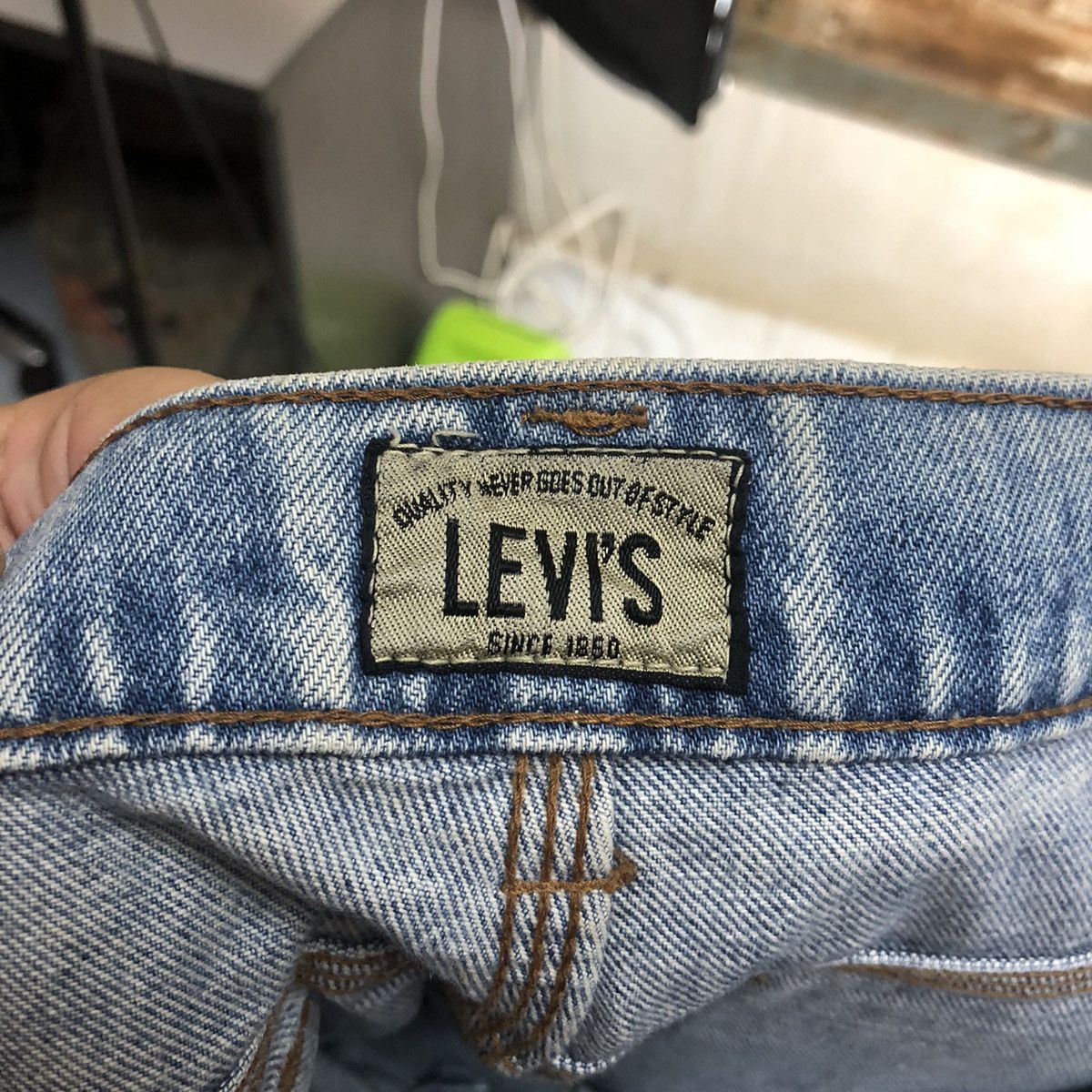 Levi's DLL Levis 636 Vintage faded Blue Denim Pants #C008 Size US 33 - 21 Thumbnail