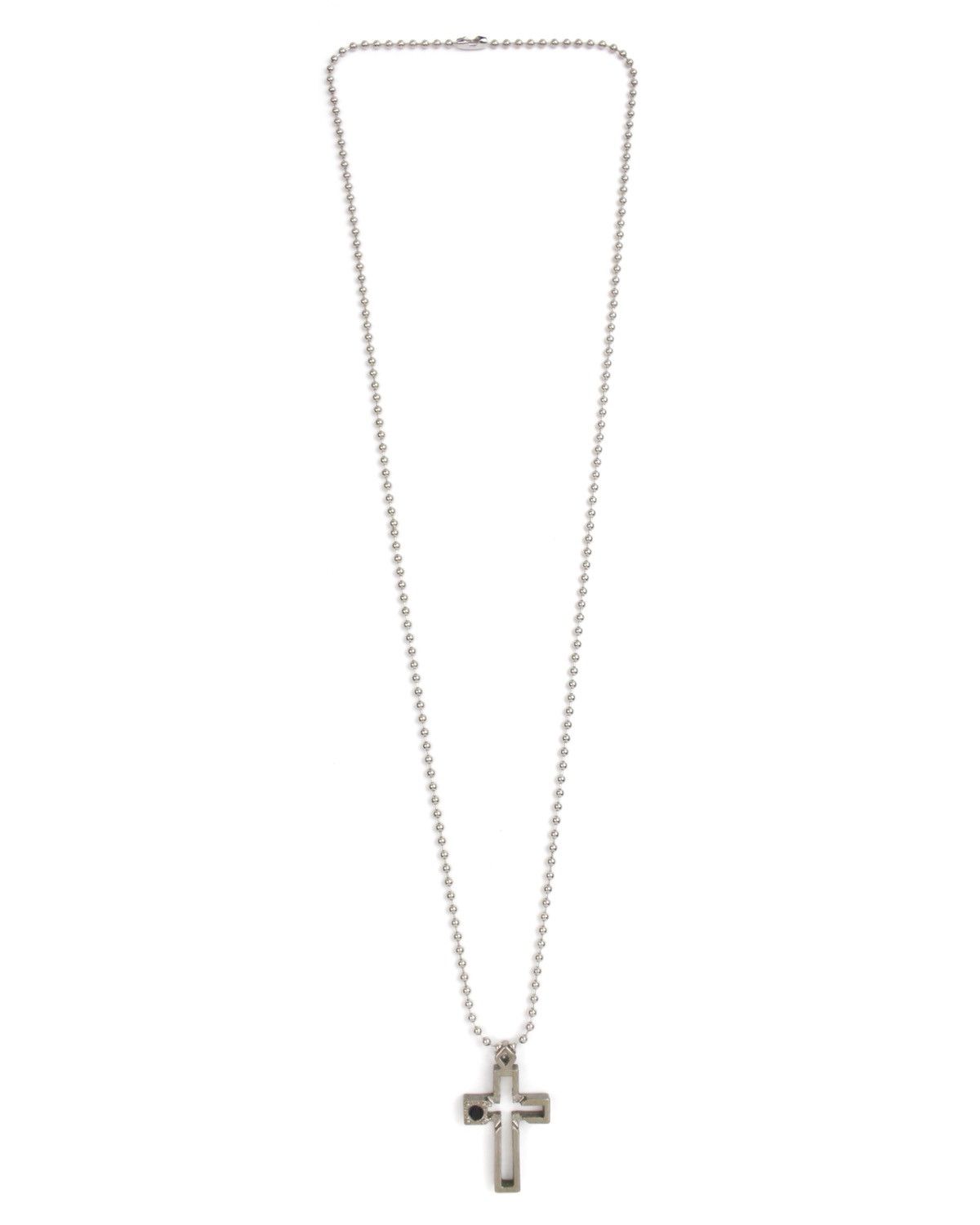 Hysteric Glamour 2000S JAPANESE MADE BLACK GEM CROSS NECKLACE Size ONE SIZE - 2 Thumbnail