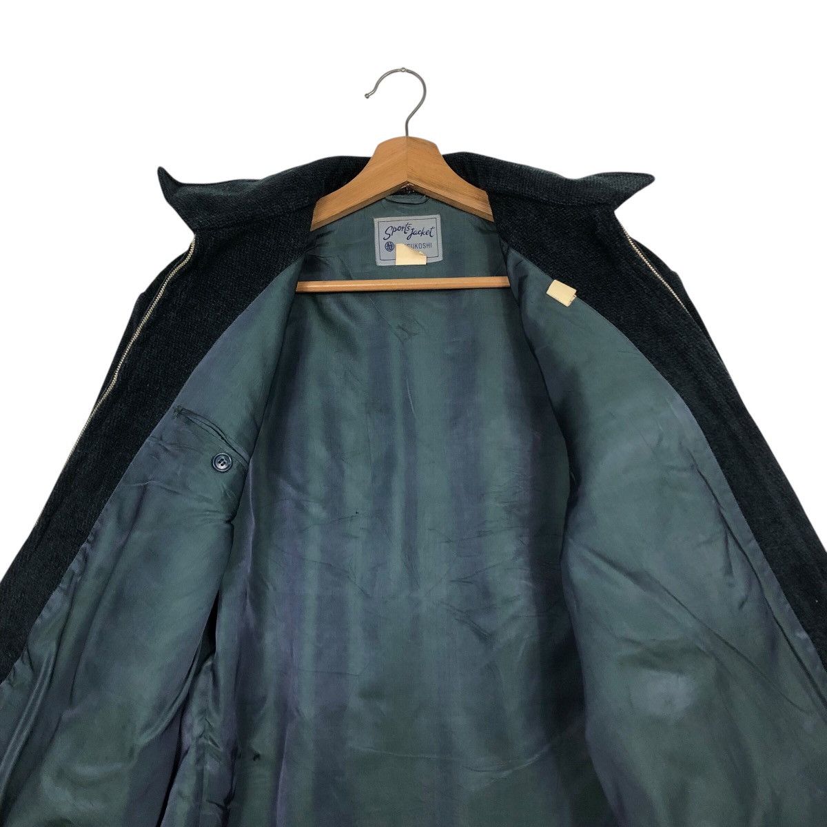 Japanese Brand 📌Rich Black Vintage Wool Jacket Mitsukoshi Issey Miyake Size US M / EU 48-50 / 2 - 15 Thumbnail