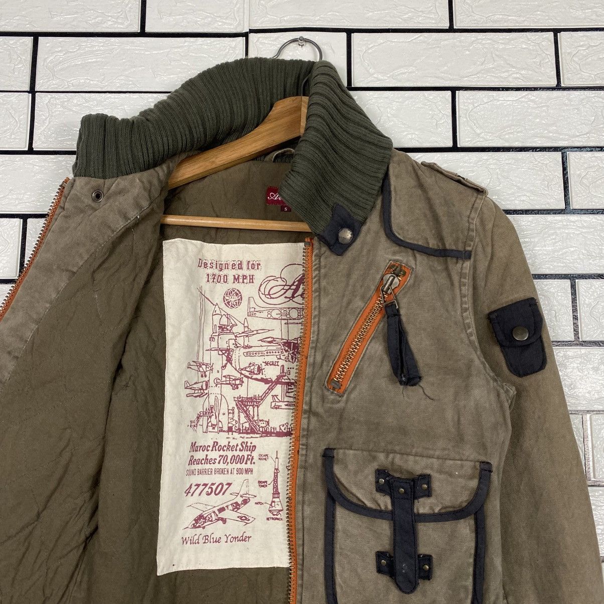 Japanese Brand 📌Cropped Bondage Parachute Biker Jacket Avirex Size US S / EU 44-46 / 1 - 13 Thumbnail