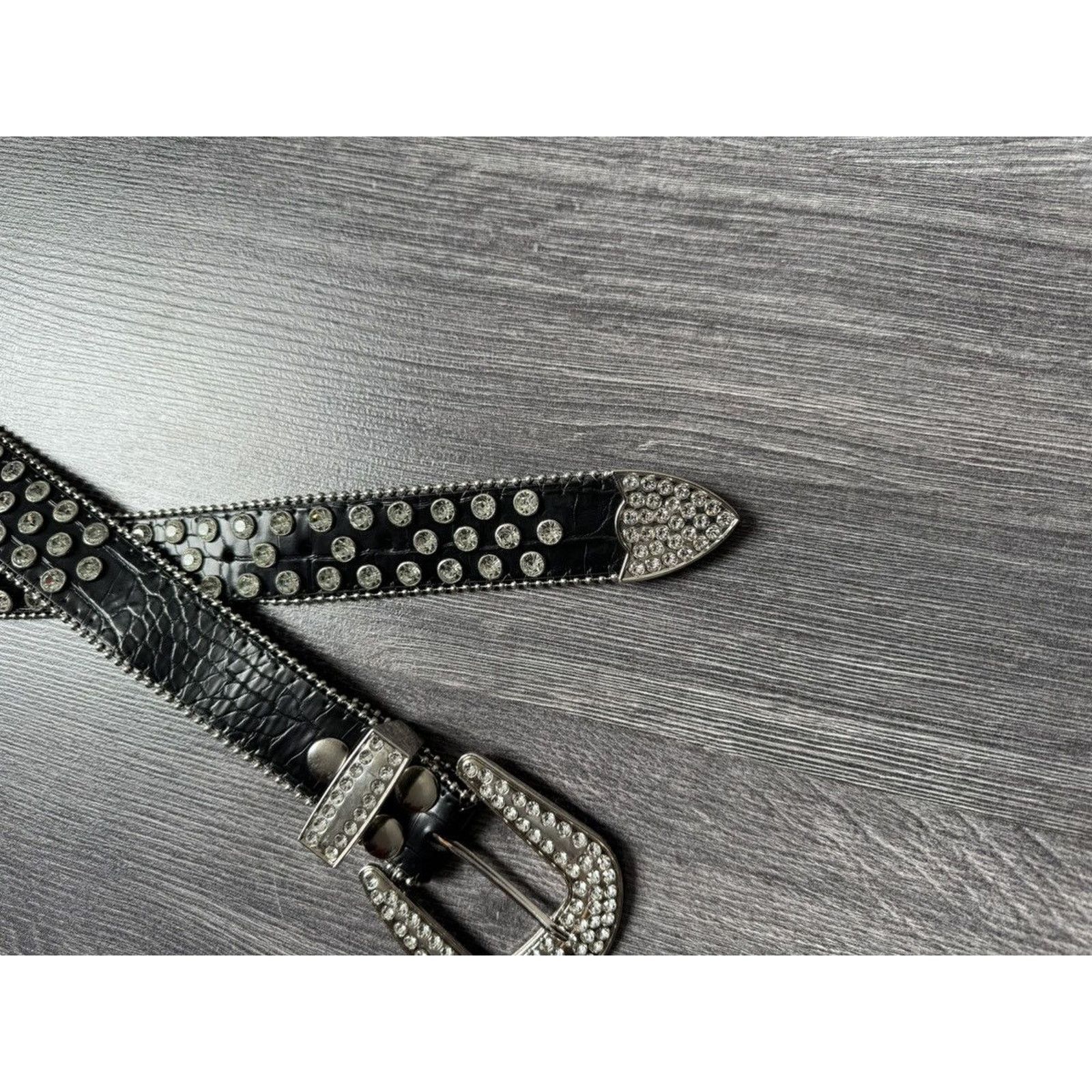 Japanese Brand × Vintage Vintage B.B Simon Style Belt Y2K Rhinestones Punk Metal Size ONE SIZE - 5 Thumbnail