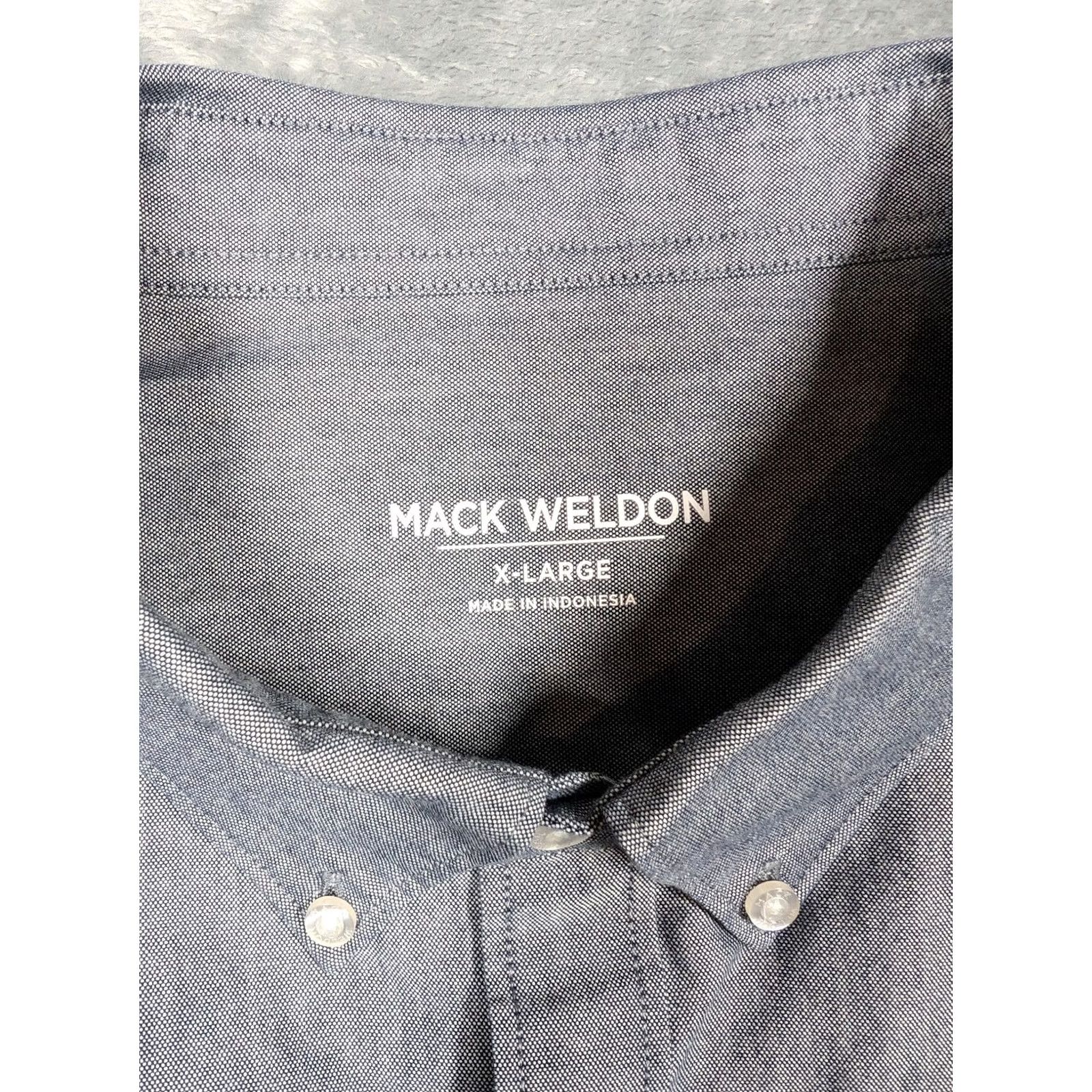Vintage Mack Weldon Shirt Mens XL Gray Button Down Long Sleeve Solid Micro-Pattern Casual Comfort Regular Fit Mens Size US XL / EU 56 / 4 - 5 Thumbnail