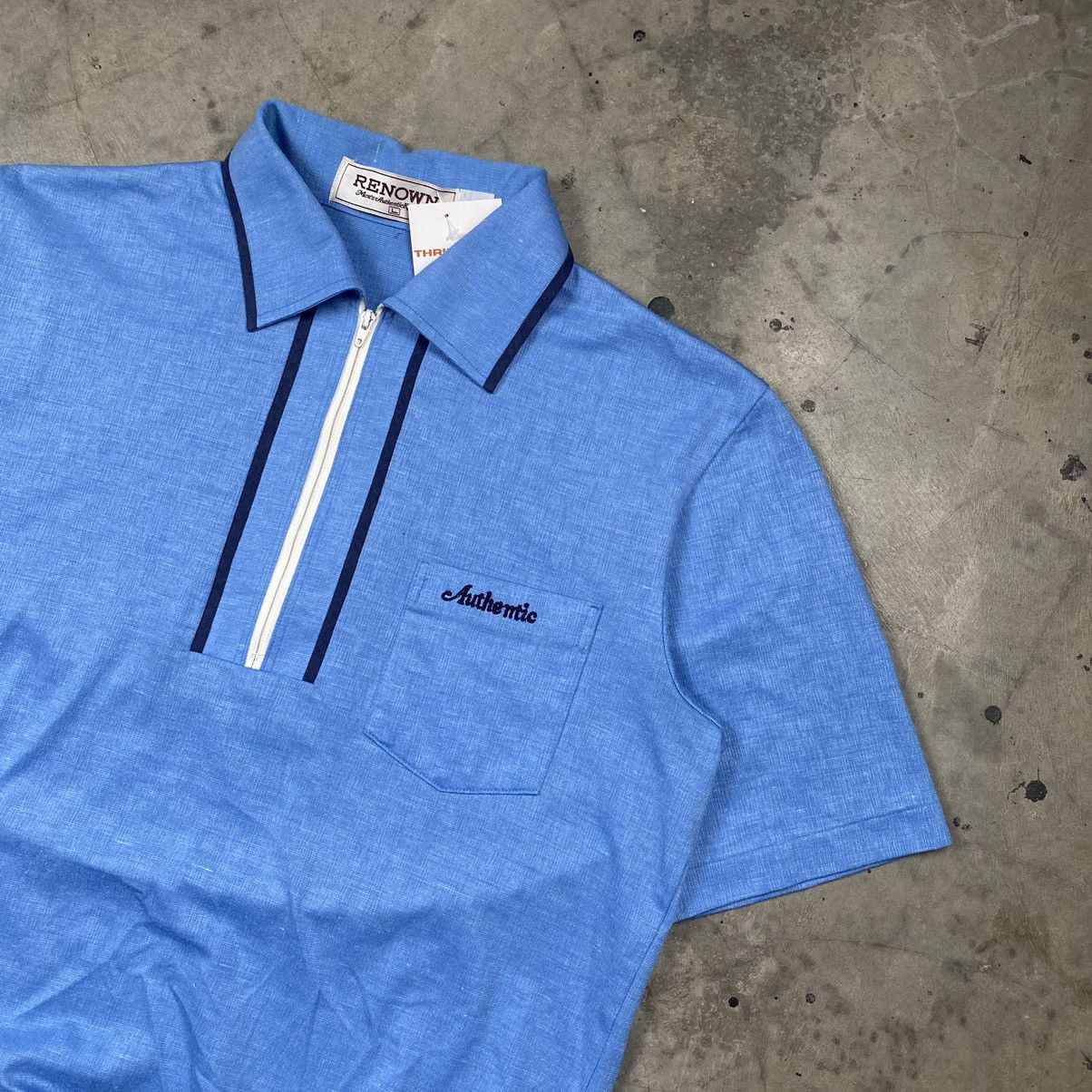 Designer × Japanese Brand × Vintage Rare💥90s Renown Linen Halfzip Polos Tee Size US S / EU 44-46 / 1 - 2 Thumbnail