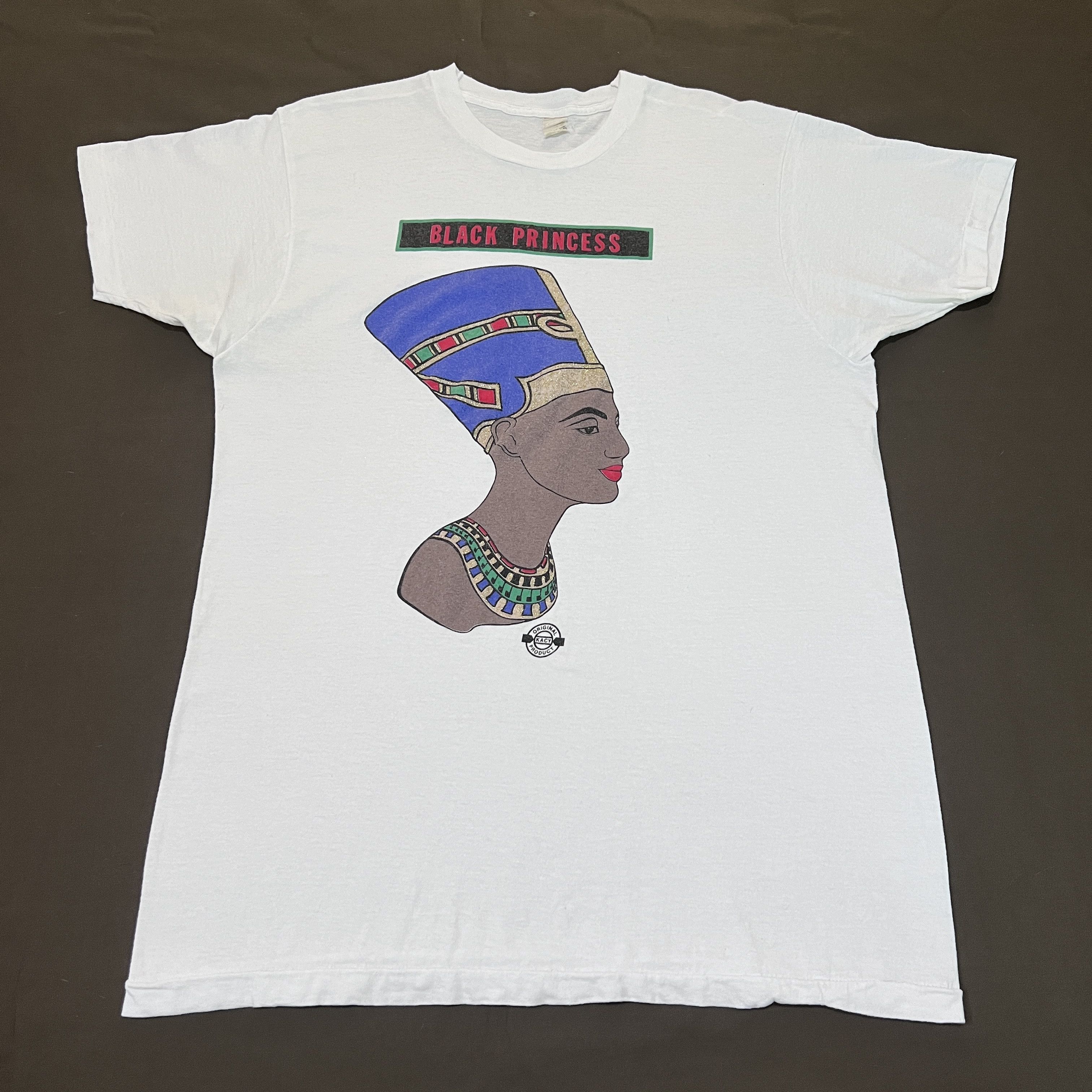 Vintage Vintage 90s Nefertiti Black Woman Queens of Ancient Tee Size US XL / EU 56 / 4 - 1 Thumbnail