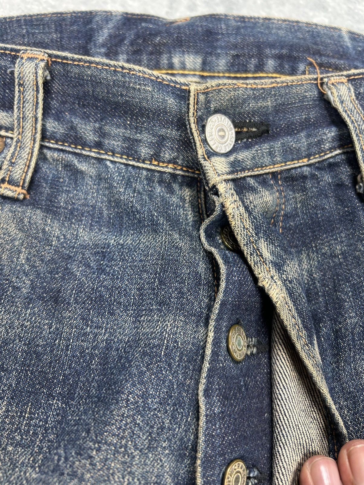 Japanese Brand Vintage Evis Distressed Denim Jeans Size US 32 / EU 48 - 9 Thumbnail