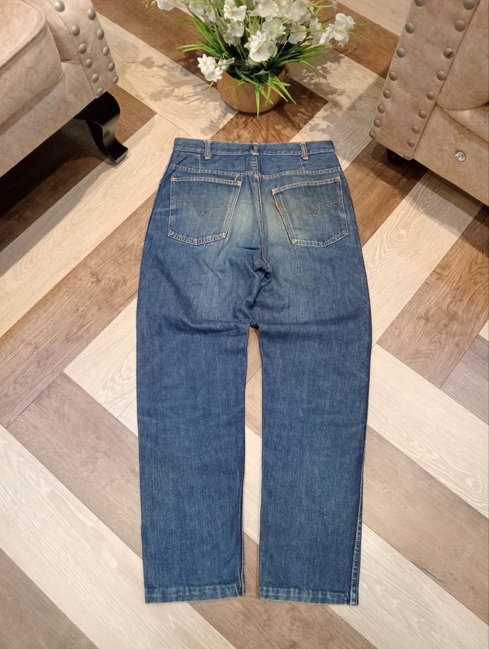Levi's Vintage Clothing VINTAGE LEVI'S CAPITAL E ORANGE TAG BLUE DENIM PANTS Size US 31 - 9 Thumbnail
