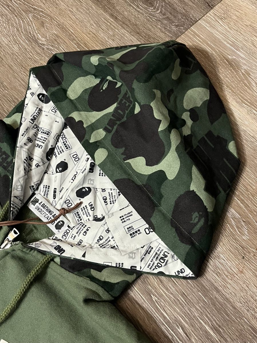 Bape × Undefeated *Rare* Bape X Undefeated Zip Up Army Green Tally Camo Size US M / EU 48-50 / 2 - 4 Thumbnail