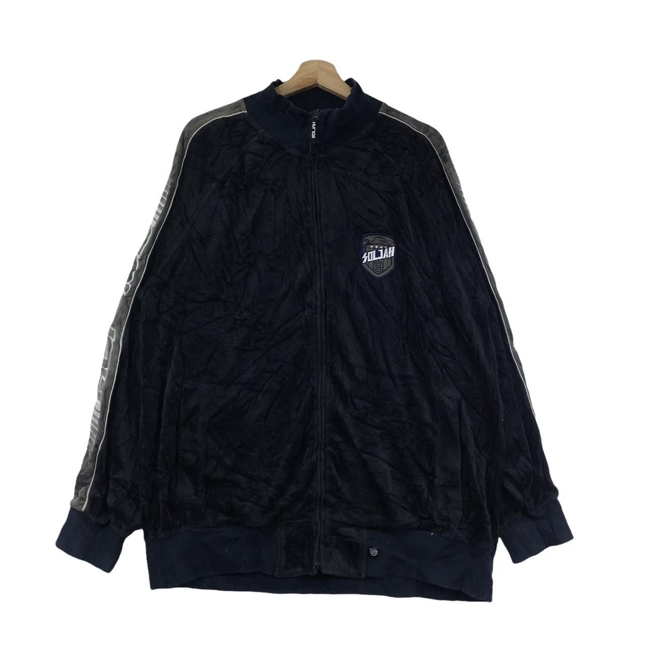 Vintage Vtg SOLJAH SKATEBOARD Hip Hop Side Logo Jacket Sweater Size US L / EU 52-54 / 3 - 1 Thumbnail