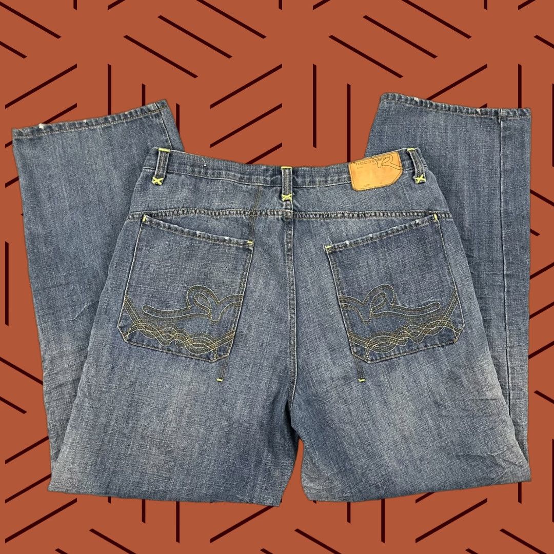 Rocawear VINTAGE Rocawear Jeans Mens 36 x 33 Blue Denim Skater Wide-Leg Hip Hop Embroidered 90s Grunge Retro Logo Mens Size US 36 / EU 52 - 1 Thumbnail