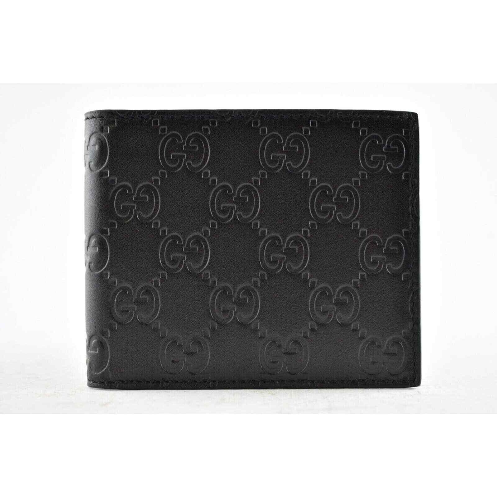 Gucci Gucci Signature Black Leather Card Holder Bifold Wallet Size ONE SIZE - 2 Thumbnail