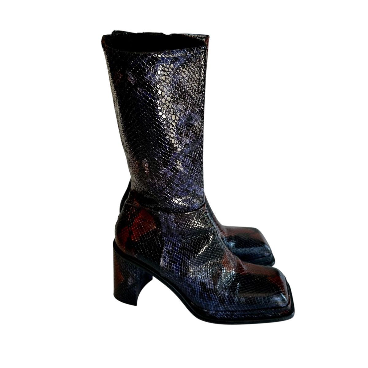 Miista MIISTA Abril Leather Snakeskin Embossed Womens Boots Size 39 Size US 9 / IT 39 - 4 Thumbnail