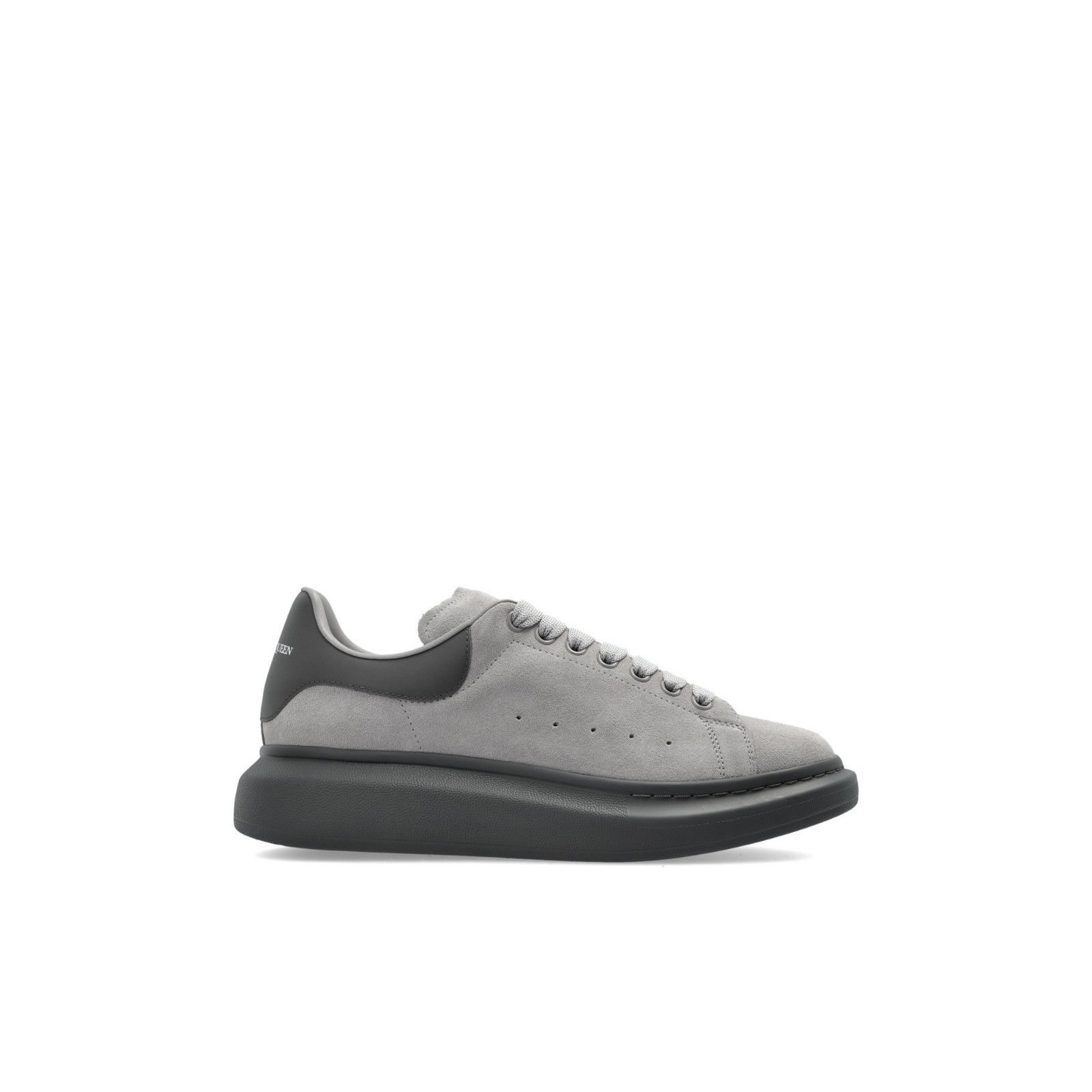 ALEXANDER MCQUEEN Oversized Men's Gray/Silver Suede Sneakers