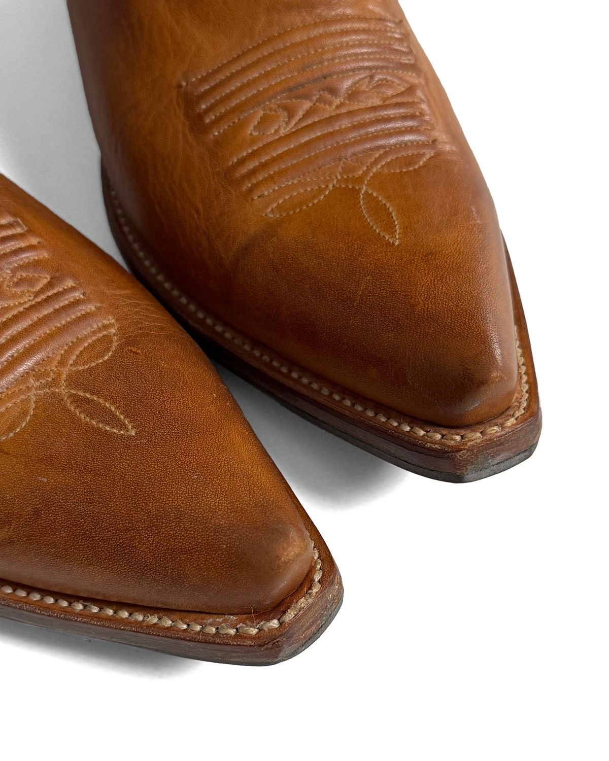Buffalo London Vintage Buffalo Leather Western Biker Cowboy Boots EU 40 Size US 7 / EU 40 - 4 Thumbnail