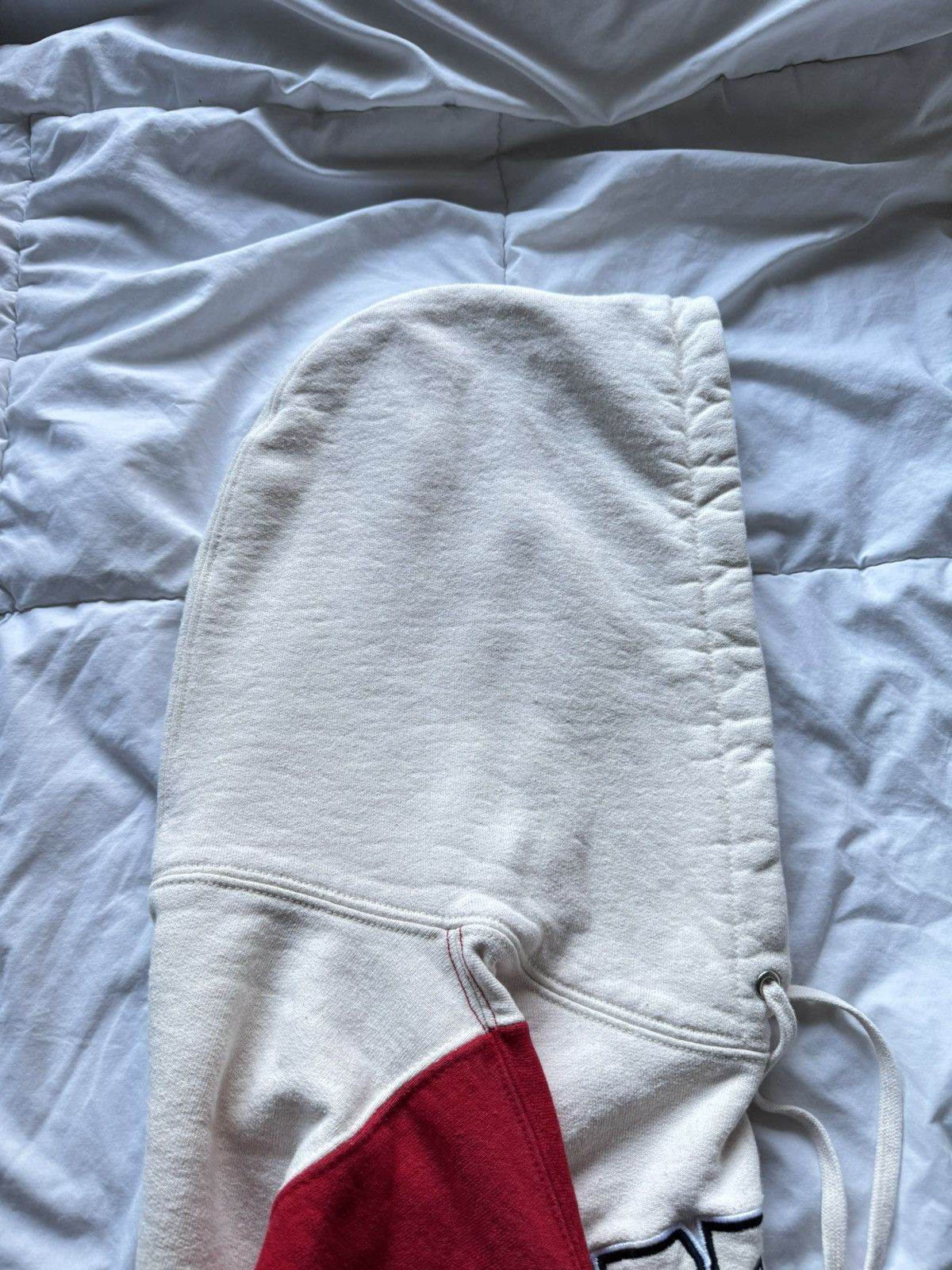 Supreme Supreme Paneled Arc Hooded Sweatshirt 'Natural' Size US M / EU 48-50 / 2 - 7 Thumbnail