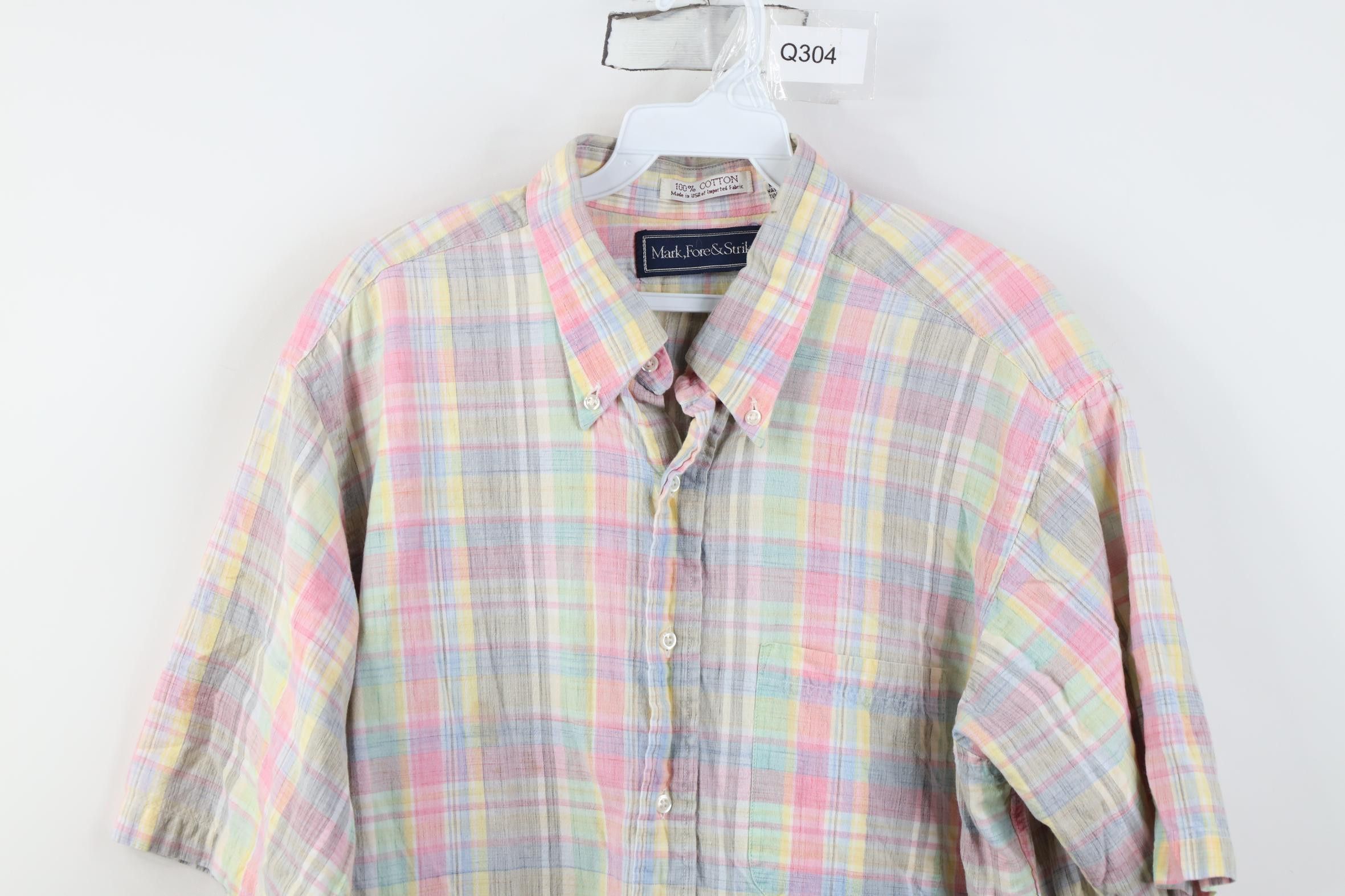Vintage Vintage 90s Streetwear Madras Plaid Button Down Shirt USA Size US L / EU 52-54 / 3 - 2 Thumbnail