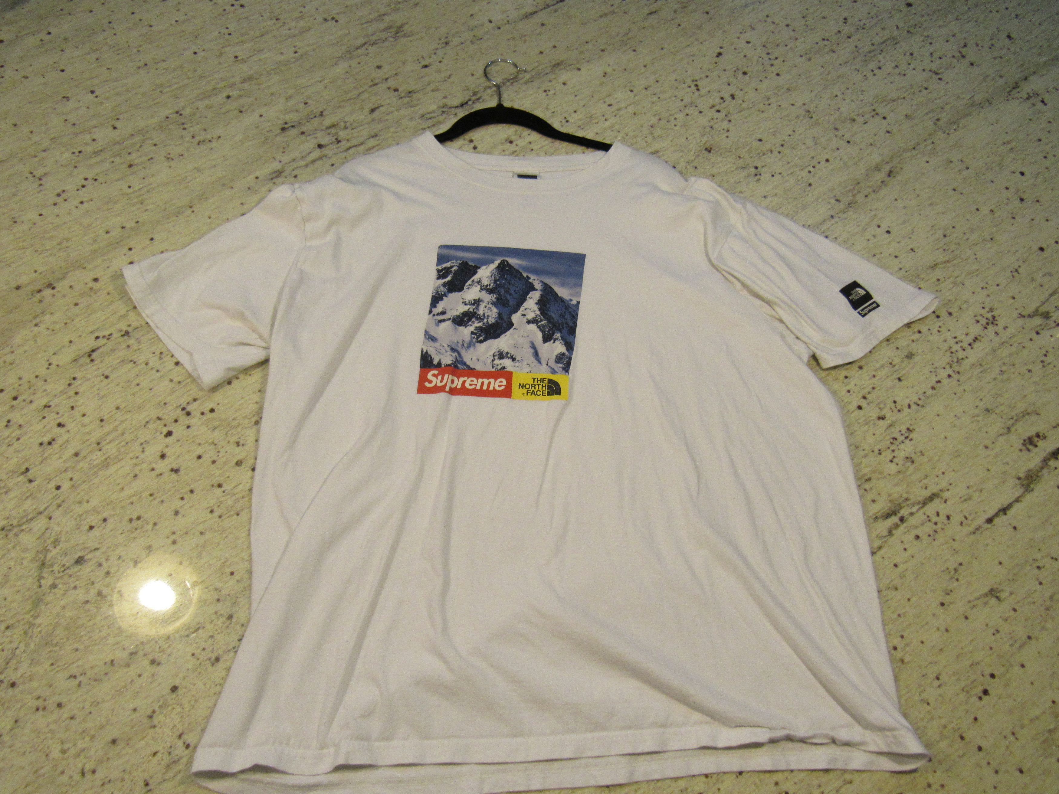 Supreme the north face mountain tee white online