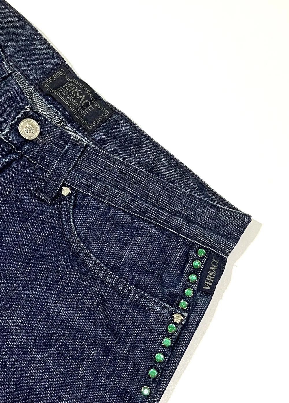 Versace Jeans Couture Versace Jeans Couture Straight Jeans With Rhinestones Womens Size 27" / US 4 / IT 40 - 6 Thumbnail