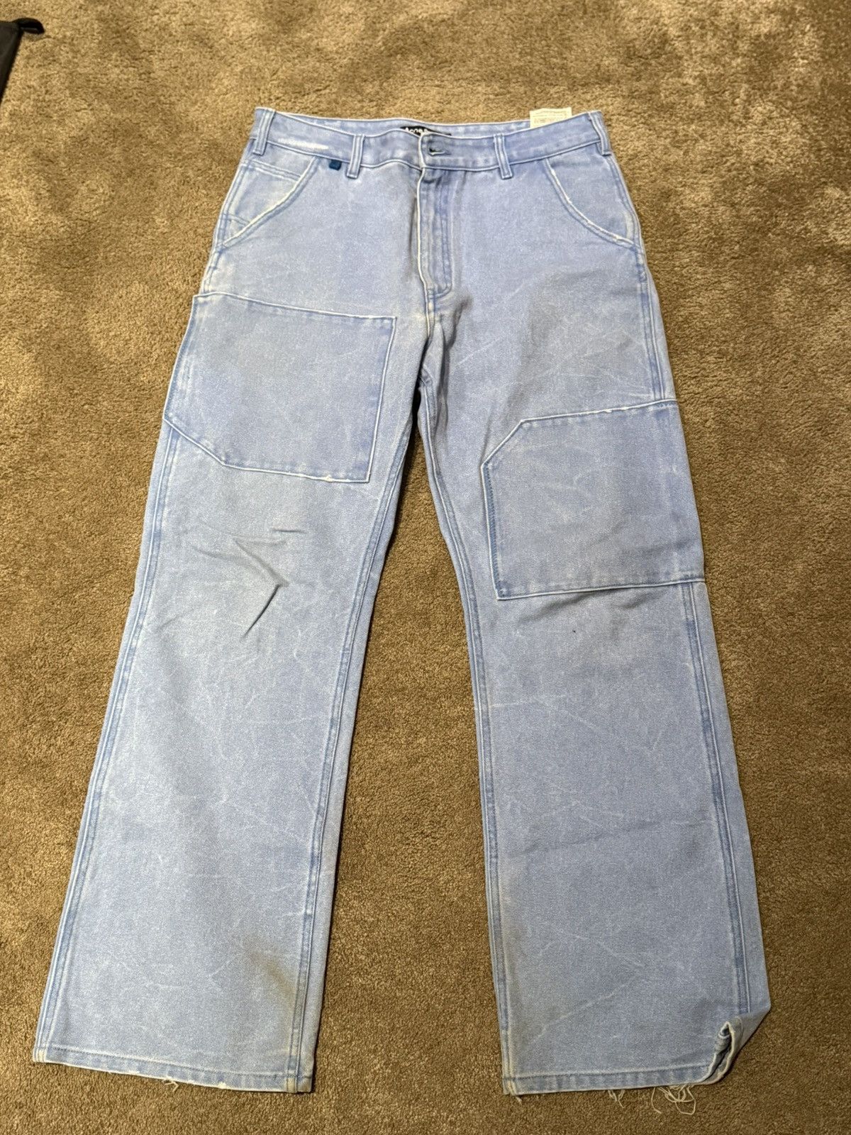 Acne Studios Acne Studio Light Blue Jean with Patches Size US 32 / EU 48 - 1 Thumbnail