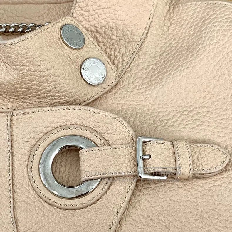Hermes Hermes Apricot Ring Buckle Leather Jacket Zip-Up Coat Size XS / US 0-2 / IT 36-38 - 5 Thumbnail