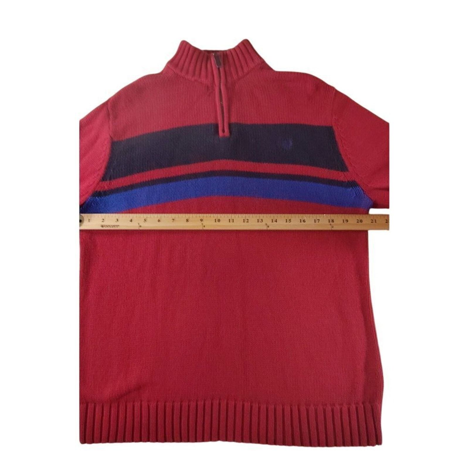 Chaps CHAPS RALPH LAUREN 90'S VINTAGE SWEATER 1/4 Zip Medium Red Size US M / EU 48-50 / 2 - 4 Thumbnail